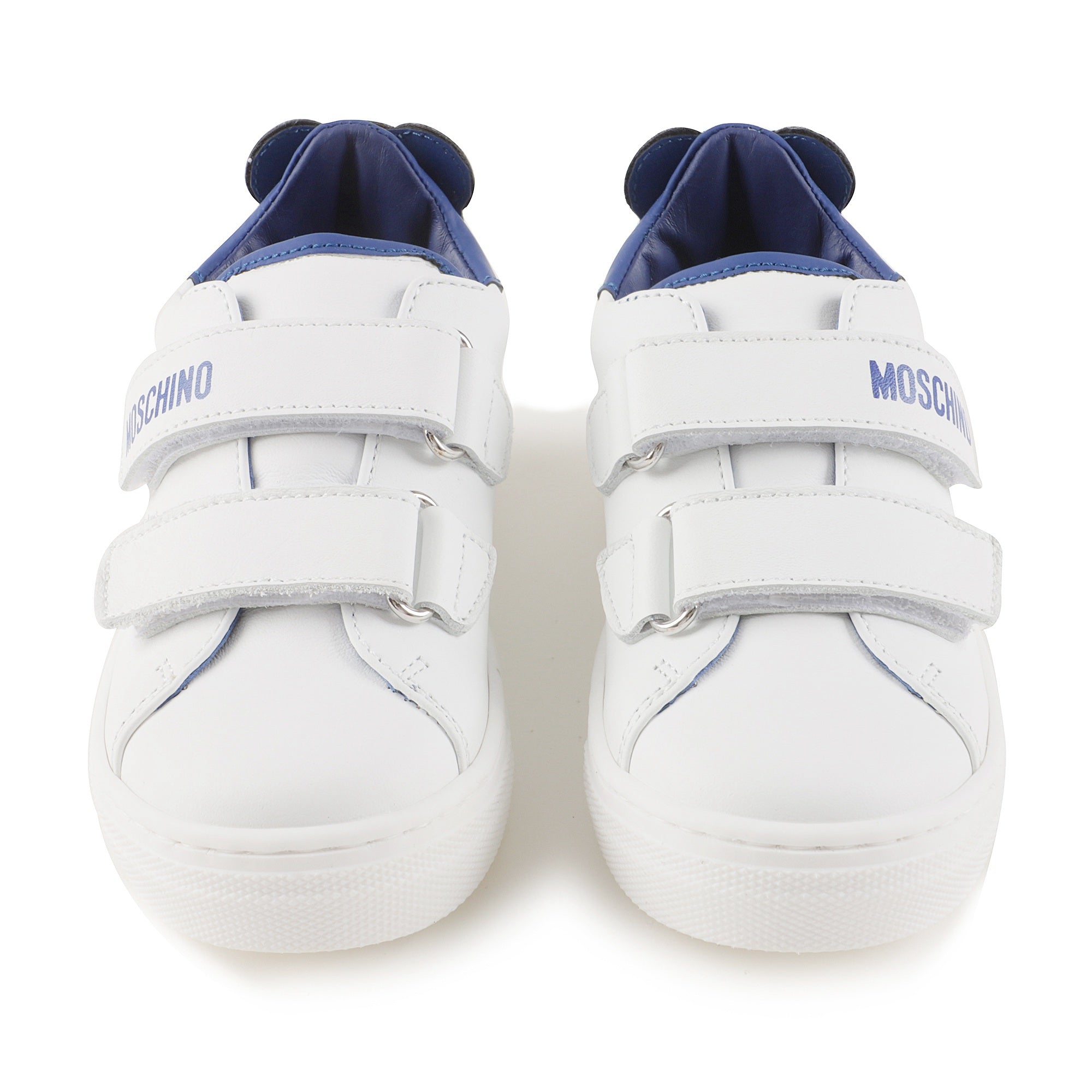 Boys White Logo Leather Shoes