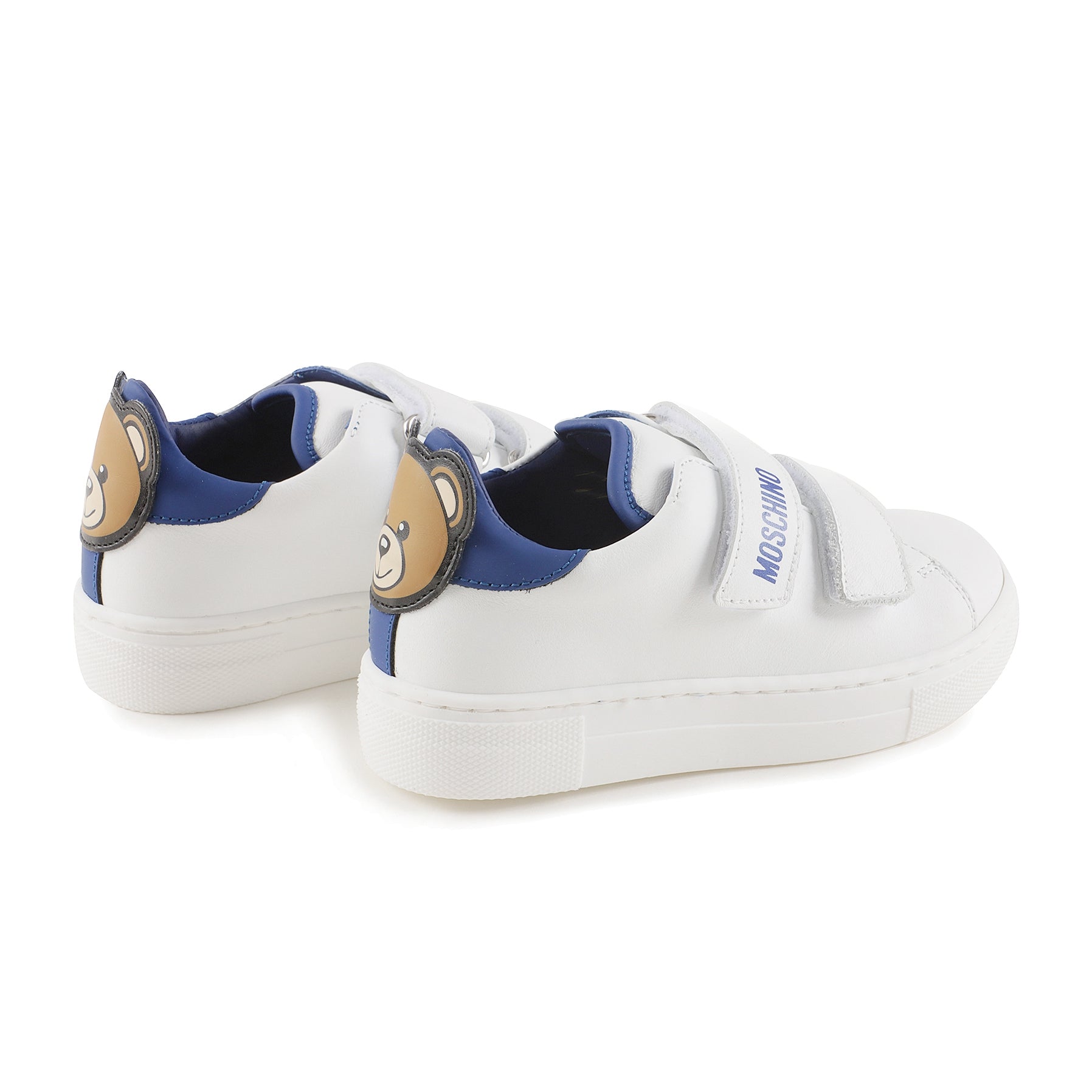 Boys White Logo Leather Shoes