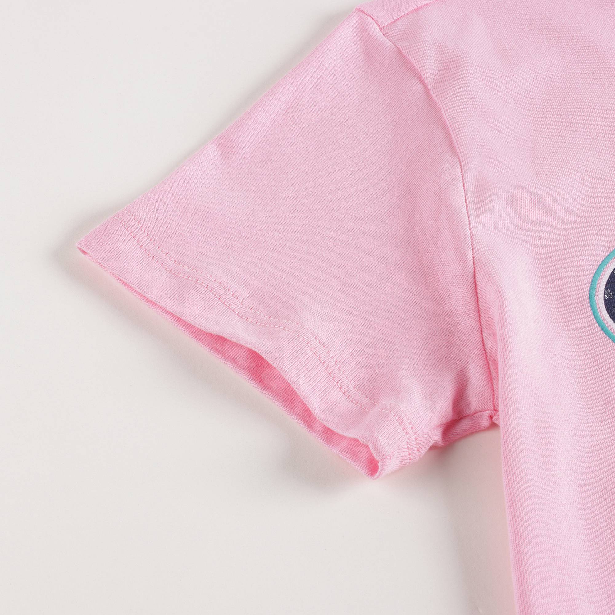 Girls Pink Logo Cotton T-Shirt