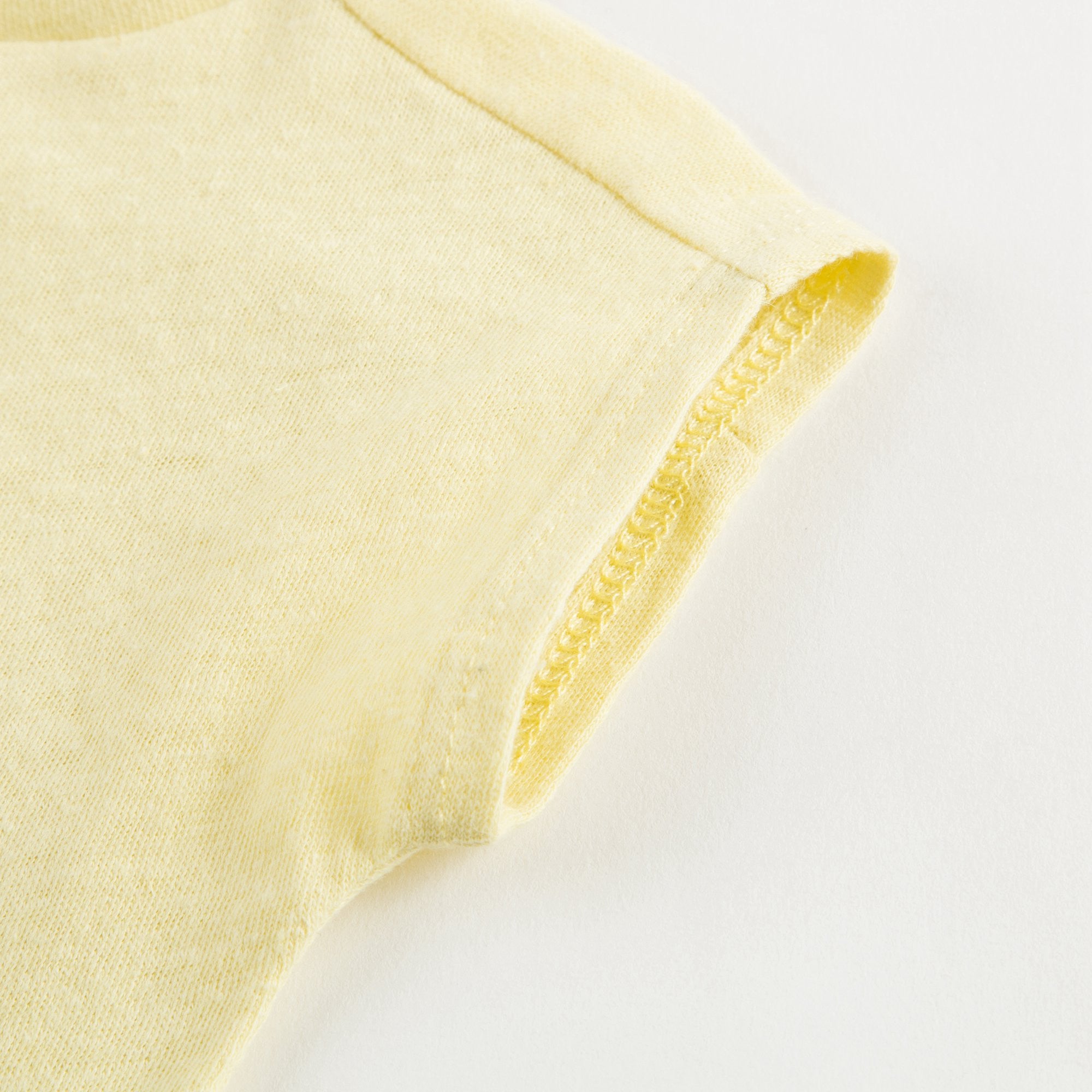 Baby Girls Yellow Cotton T-shirt