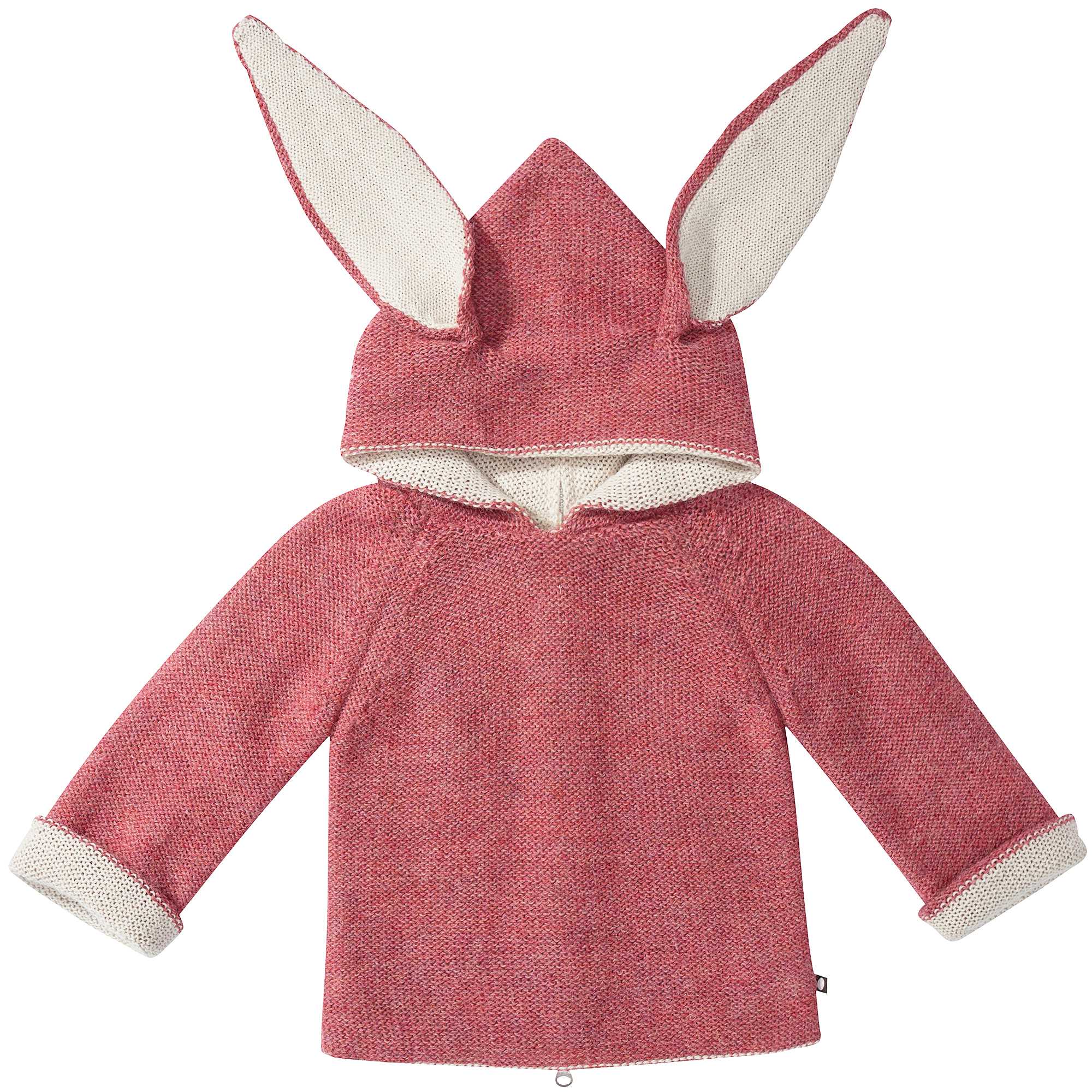 Baby Rose Pink Bunny Alpaca Hooded Sweater
