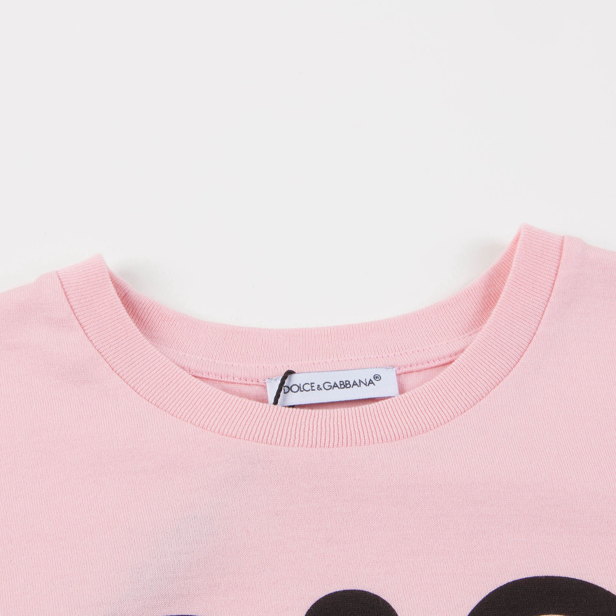 Girls Pink "DG & Love" Cotton T-shirt