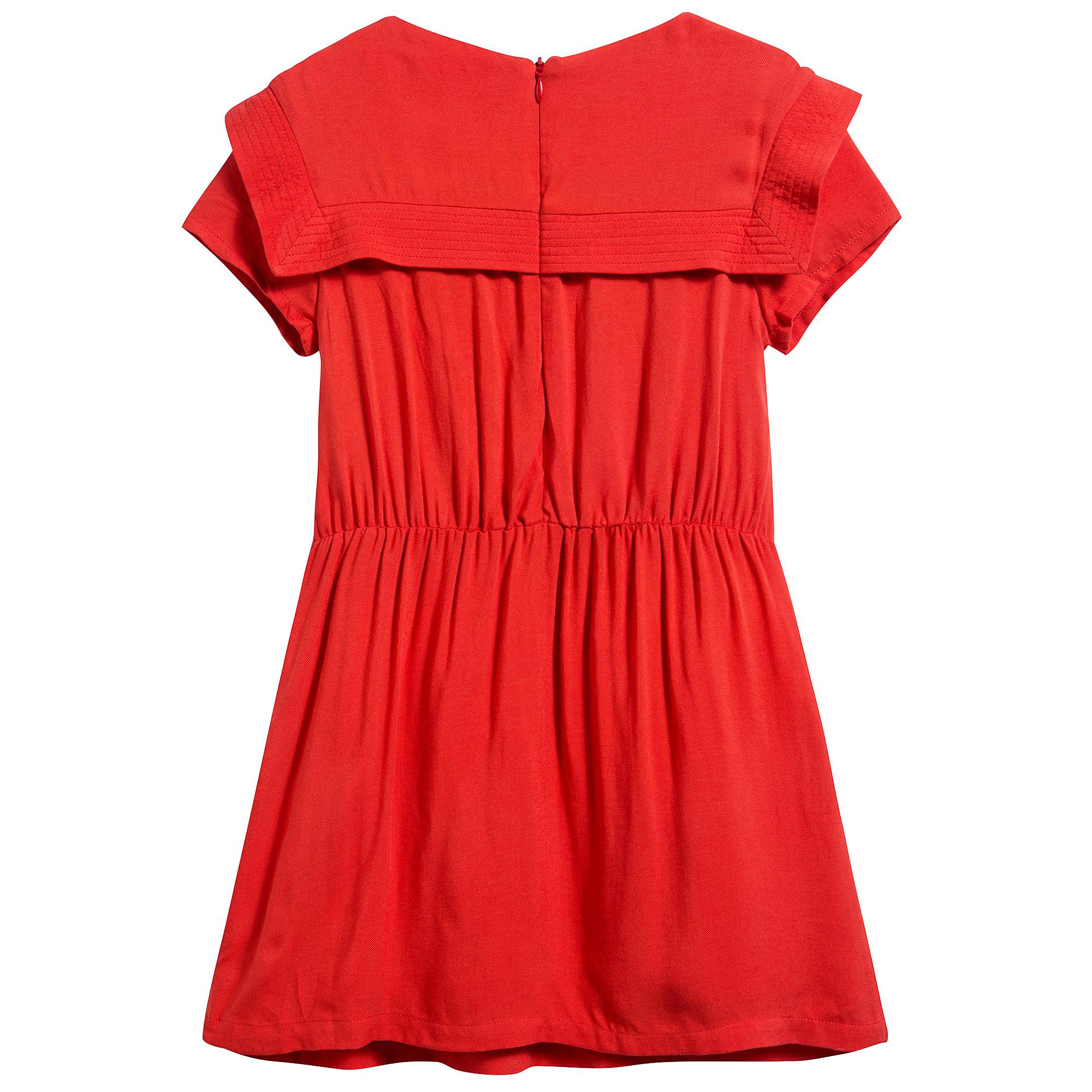 Girls Red Viscose Dress