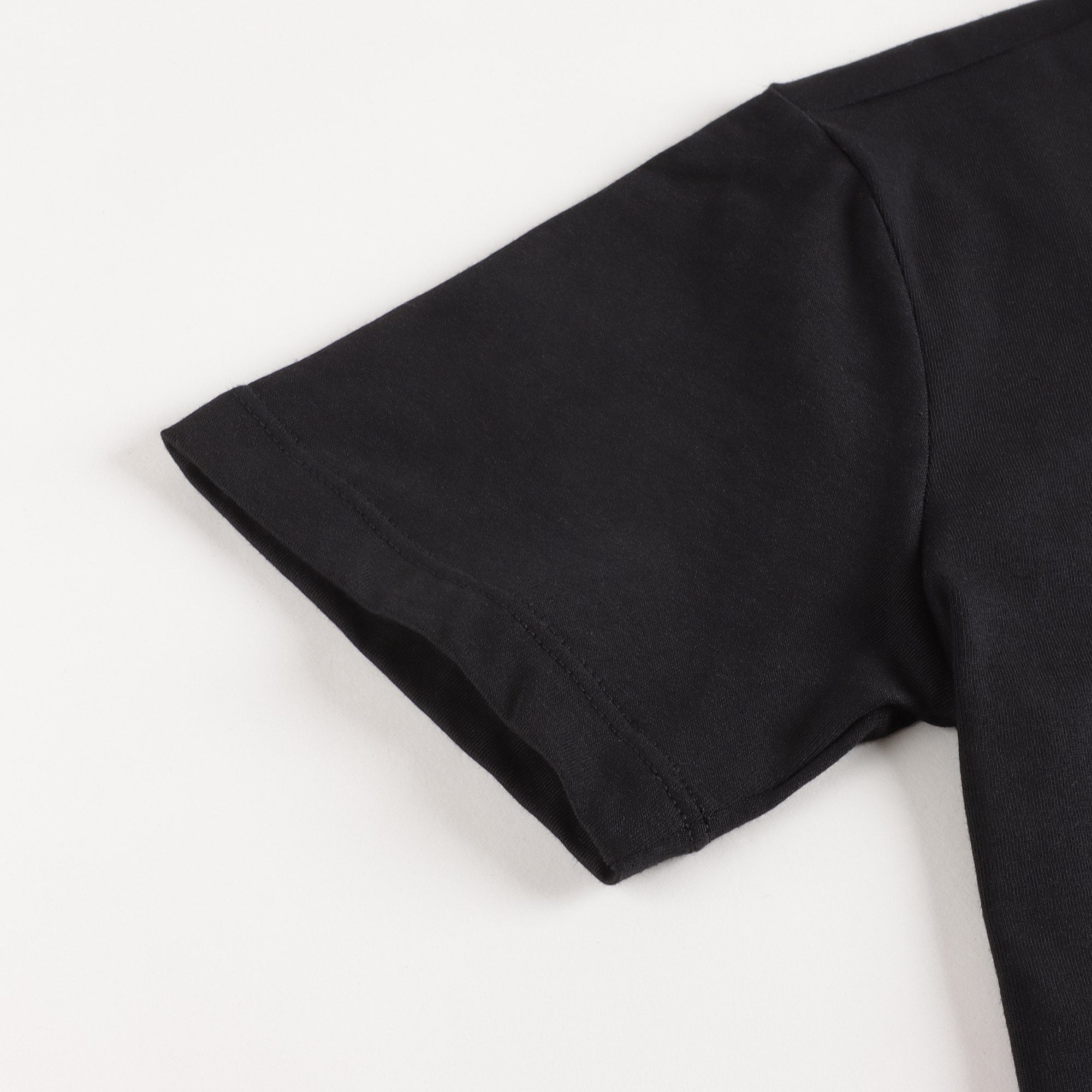 Girls Black Logo Cotton T-Shirt