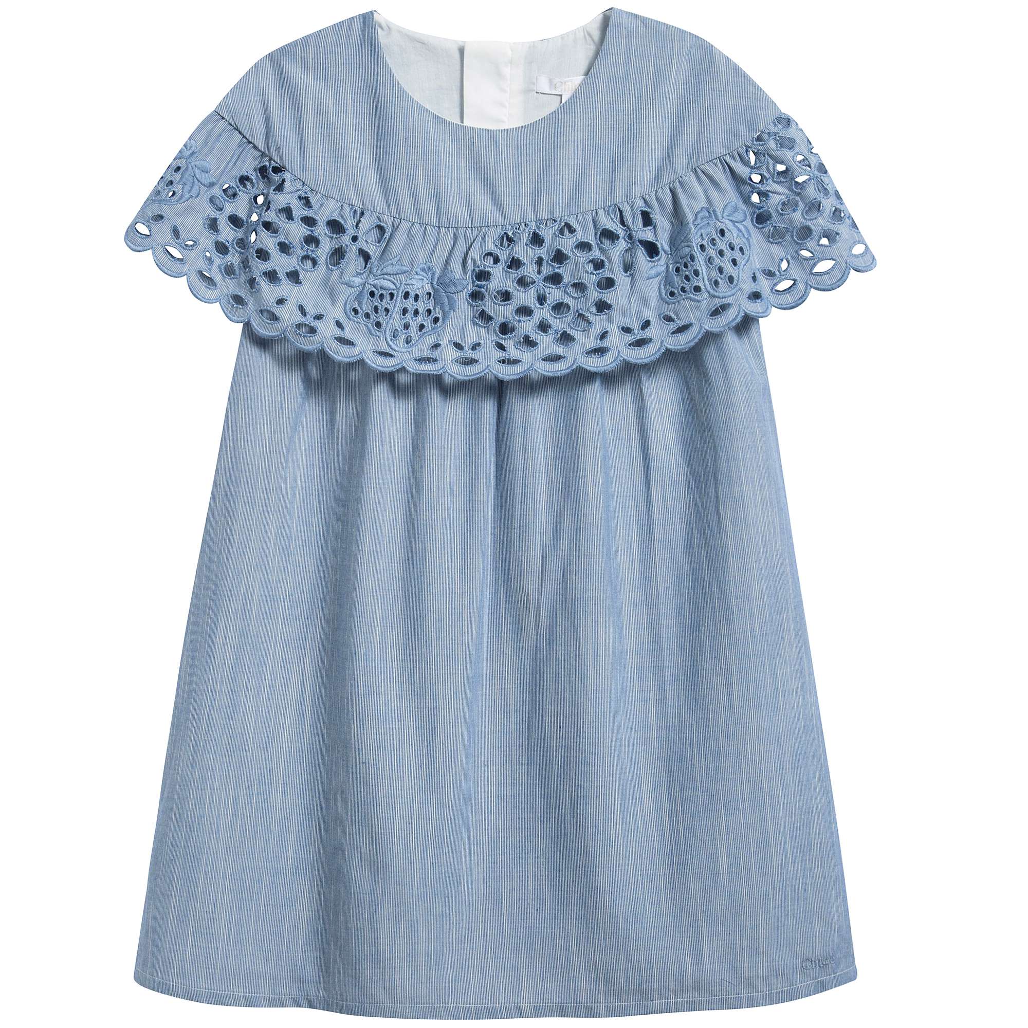 Girls Denim Blue Cotton Dress