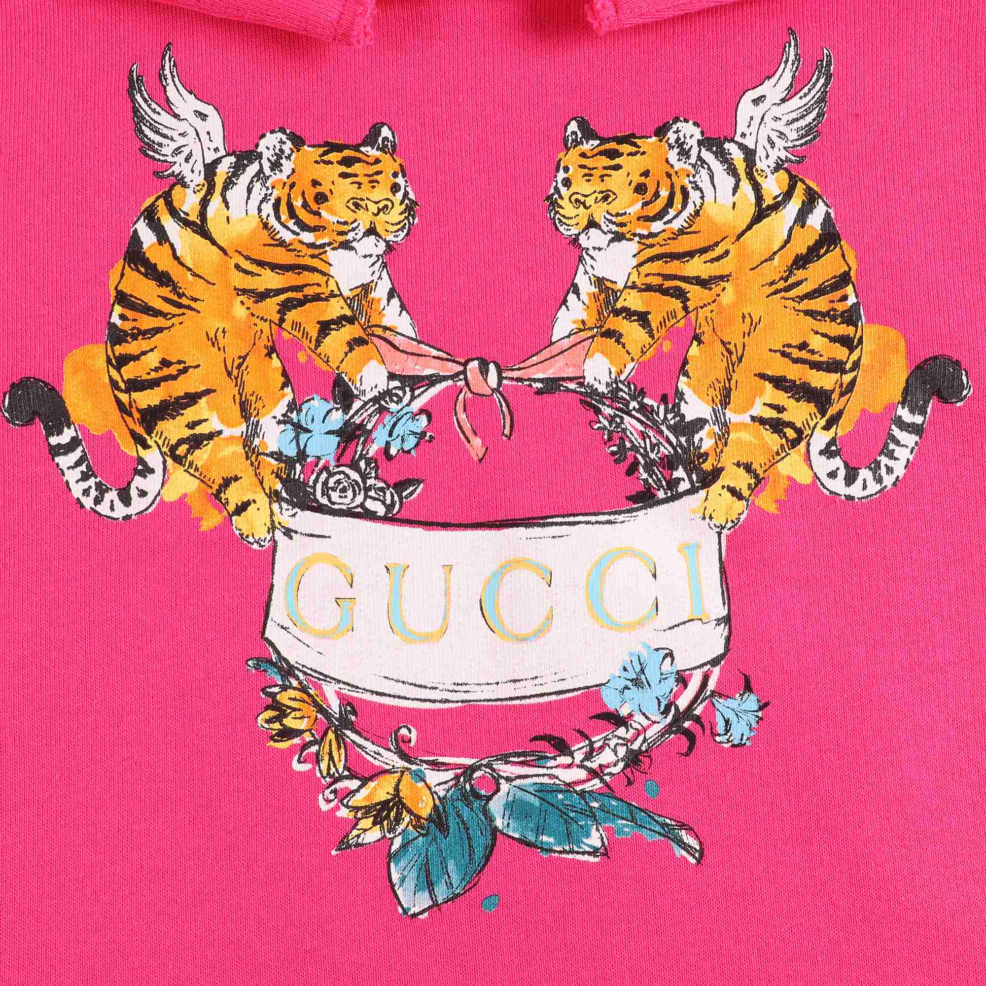 Baby Girls Fuschia Printed Sweatshirt