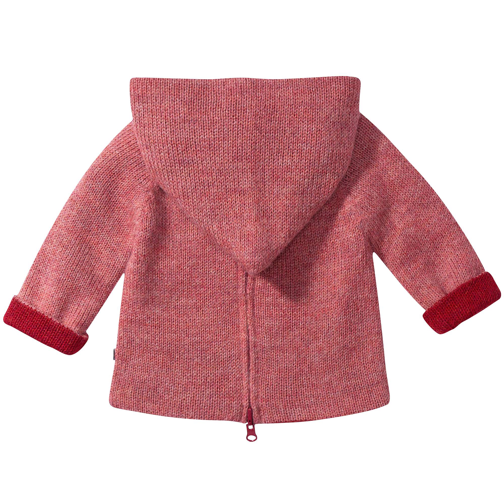 Baby Rose Pink ' I Heart ' Alpaca Hooded Sweater