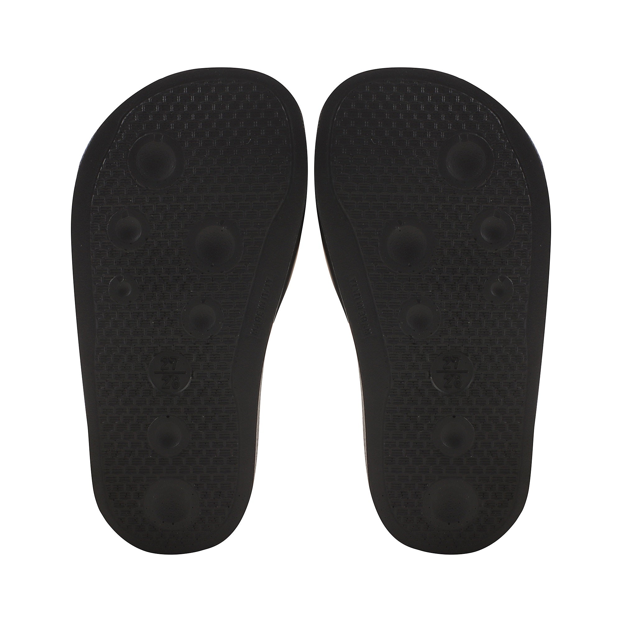 Boys & Girls Black Logo Slippers