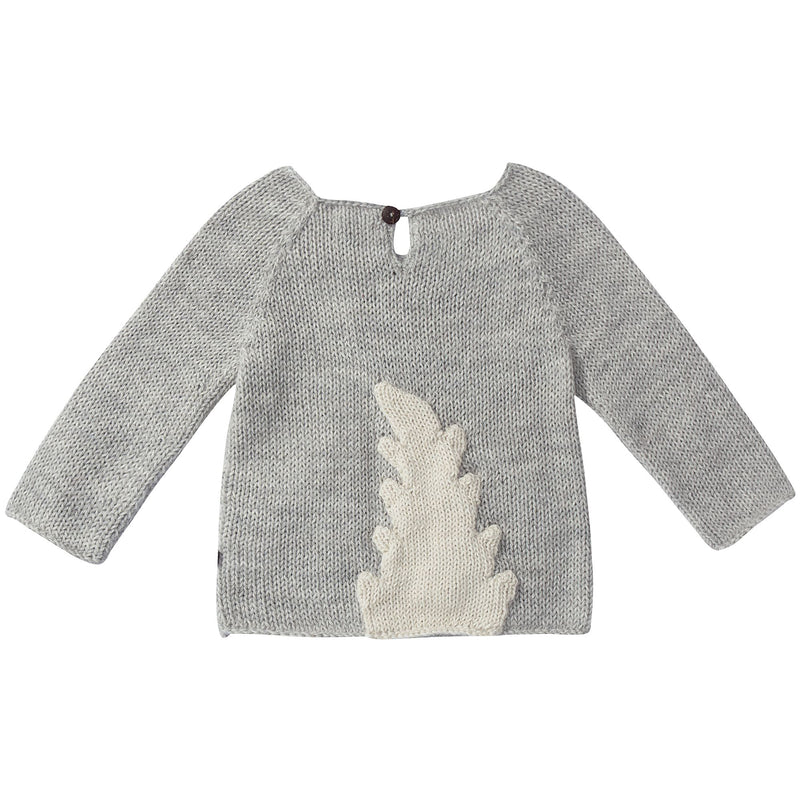 Baby Light Grey Alpaga Wool Monster Sweater