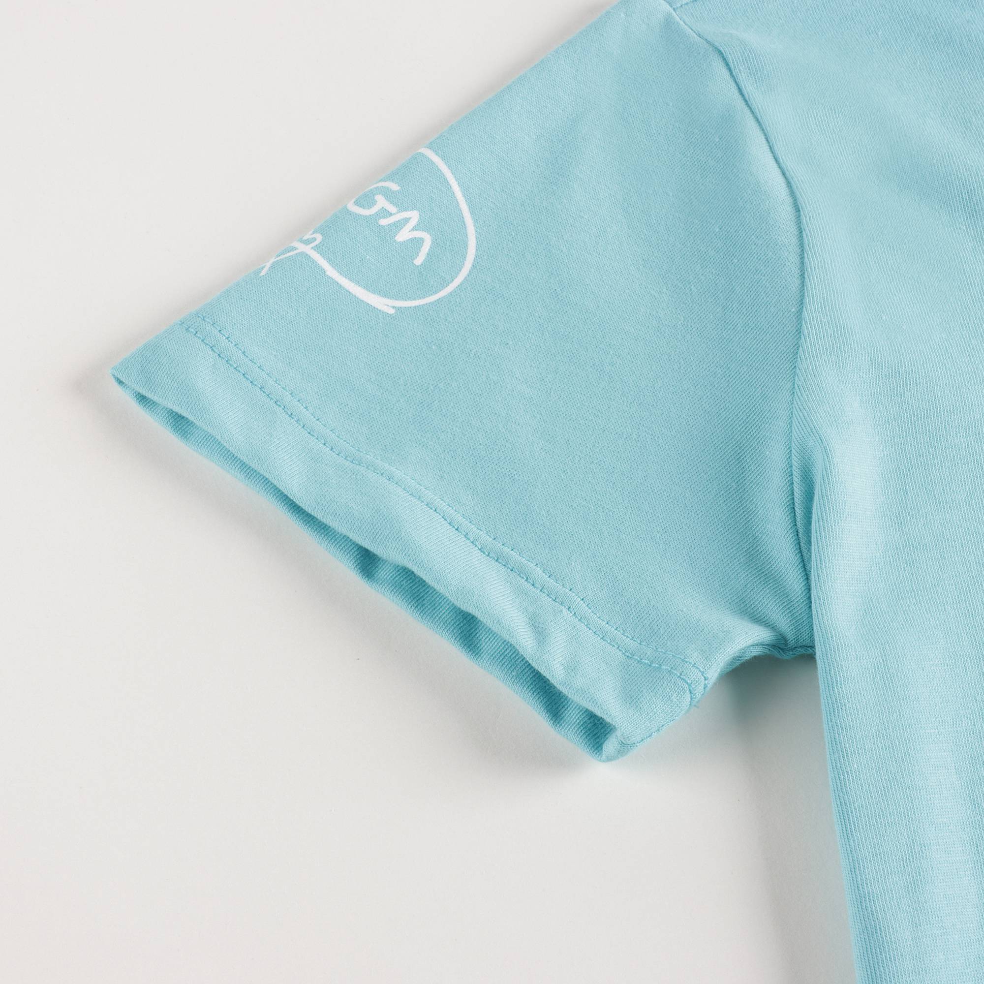 Girls Blue Logo Cotton T-Shirt
