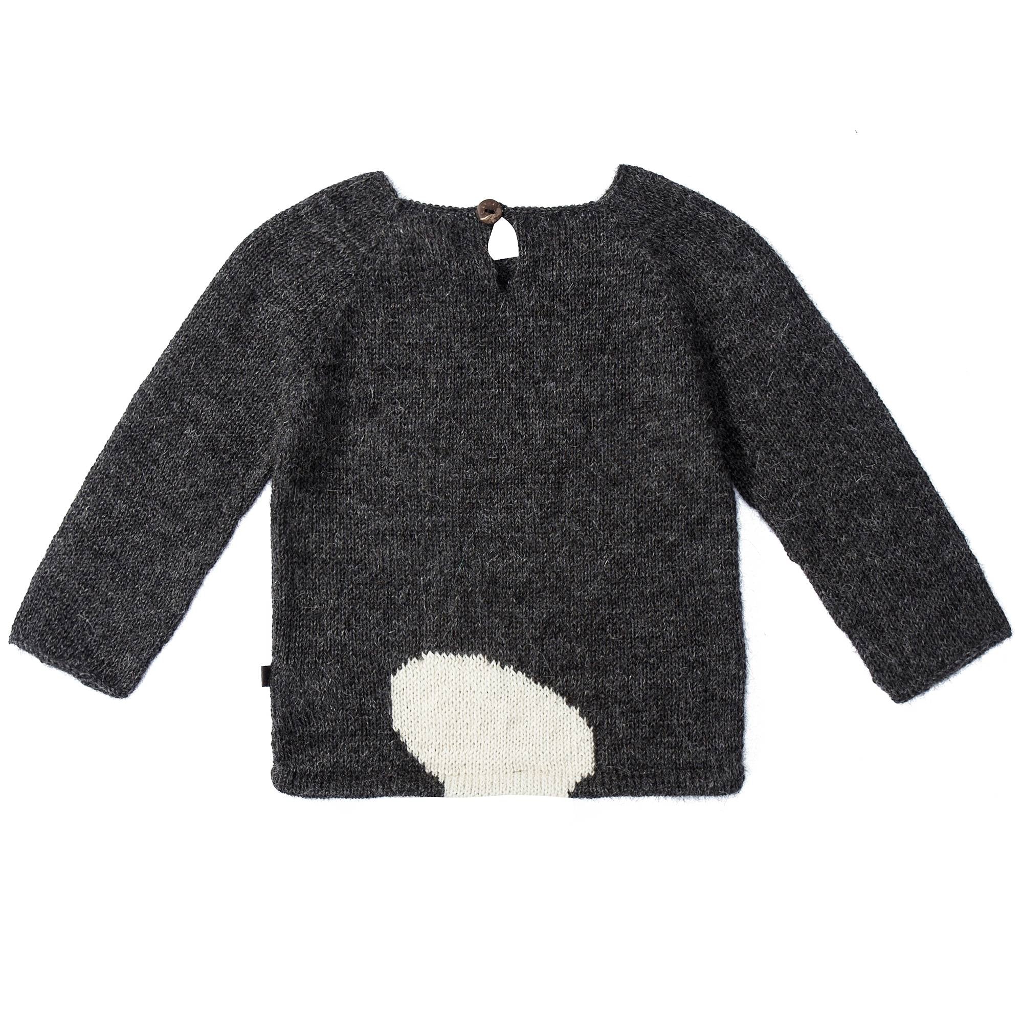 Baby Dark Grey Bunny Alpaca Sweater