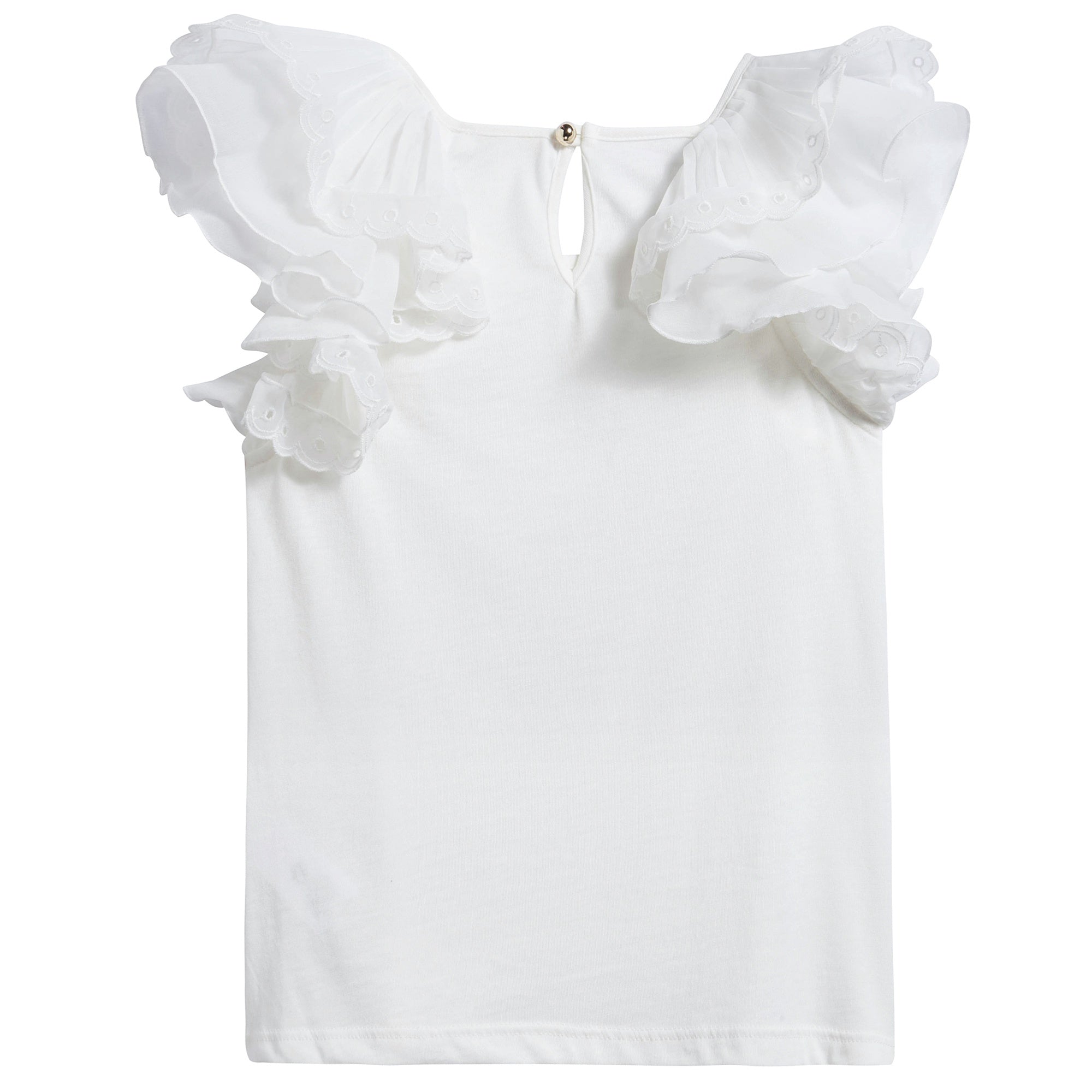 Girls White Cotton Top
