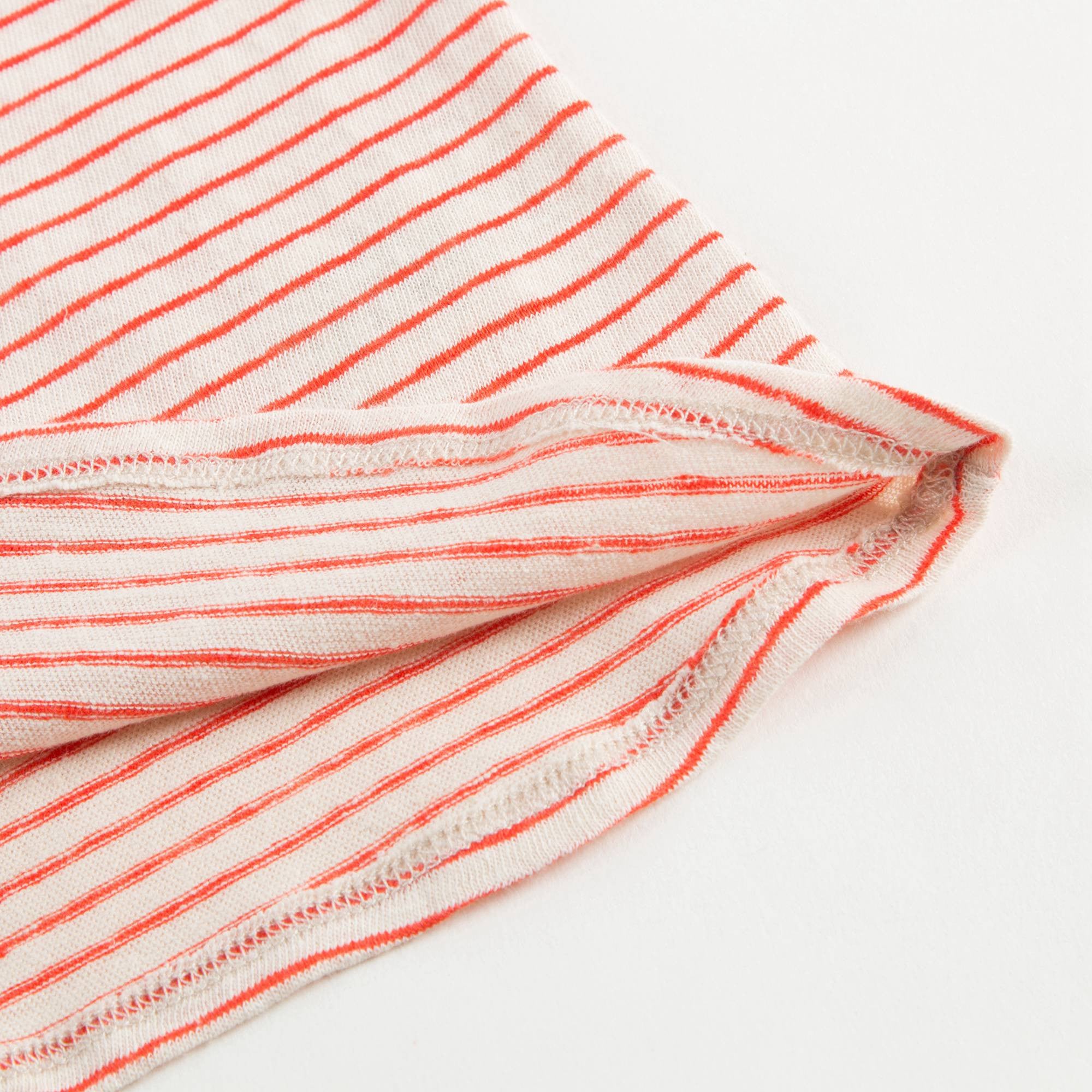 Baby Girls Bright Orange Striped T-shirt