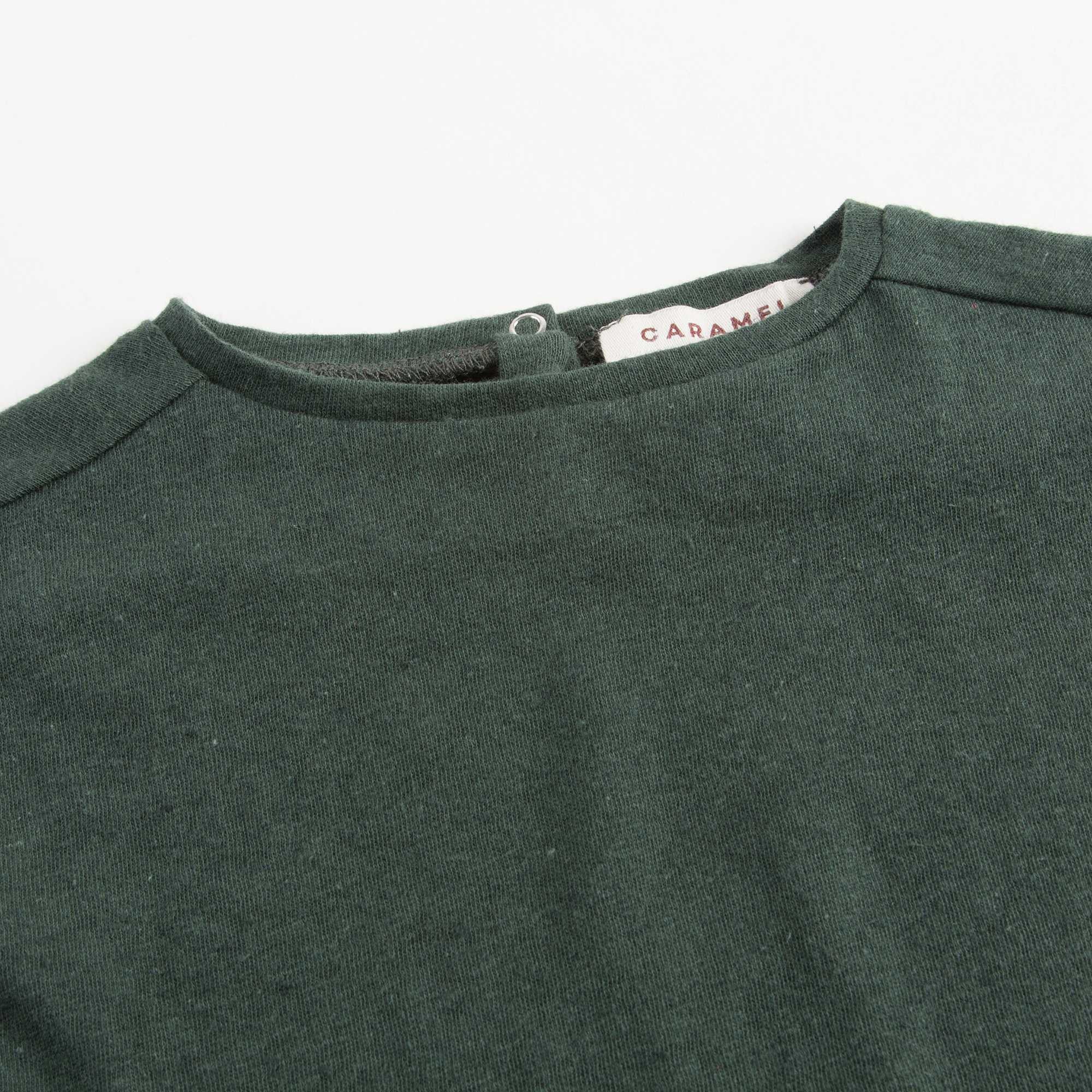 Baby Girls Dark Green Cotton T-shirt
