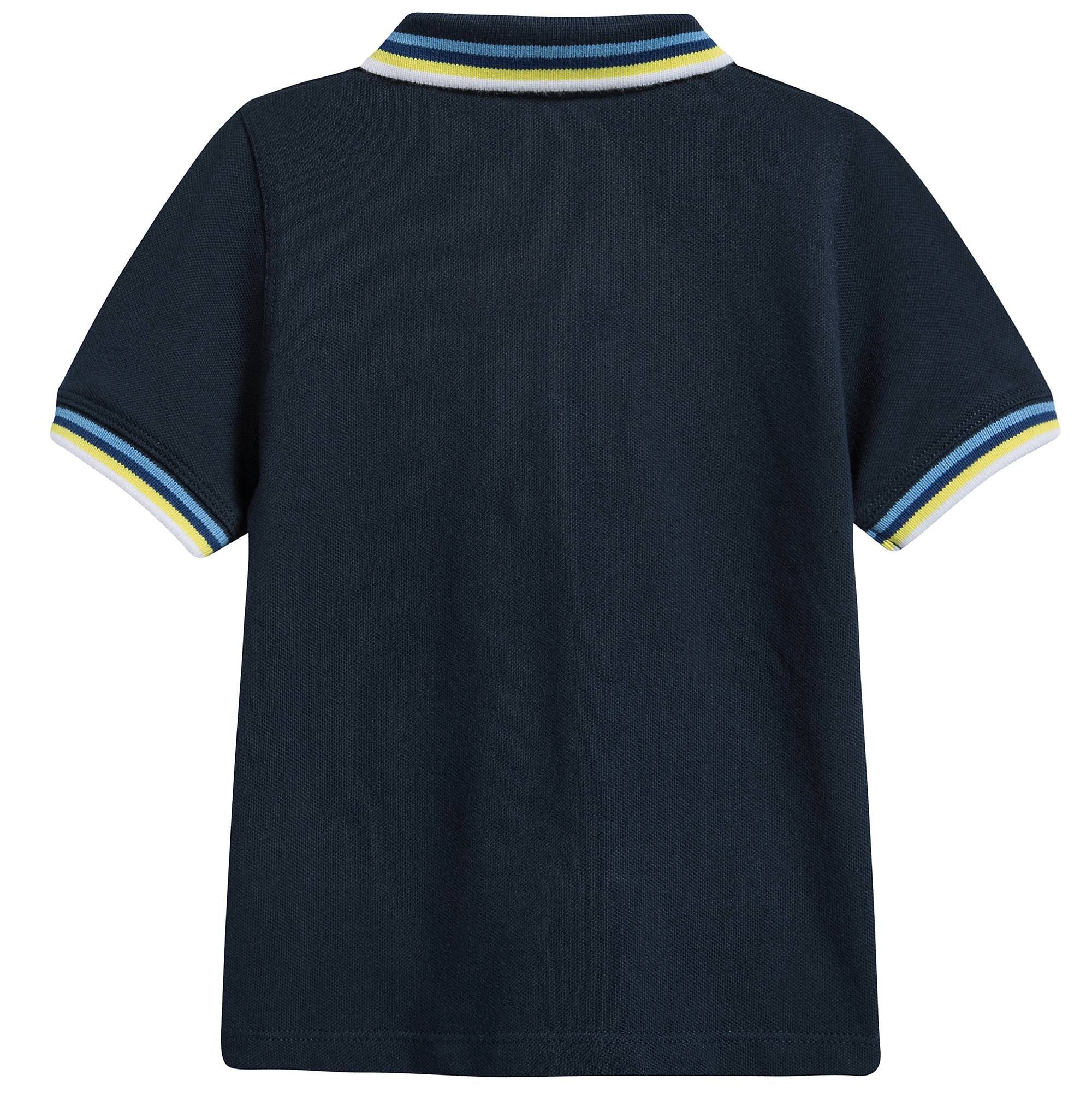 Baby Boys Navy Blue Cotton Polo Shirt