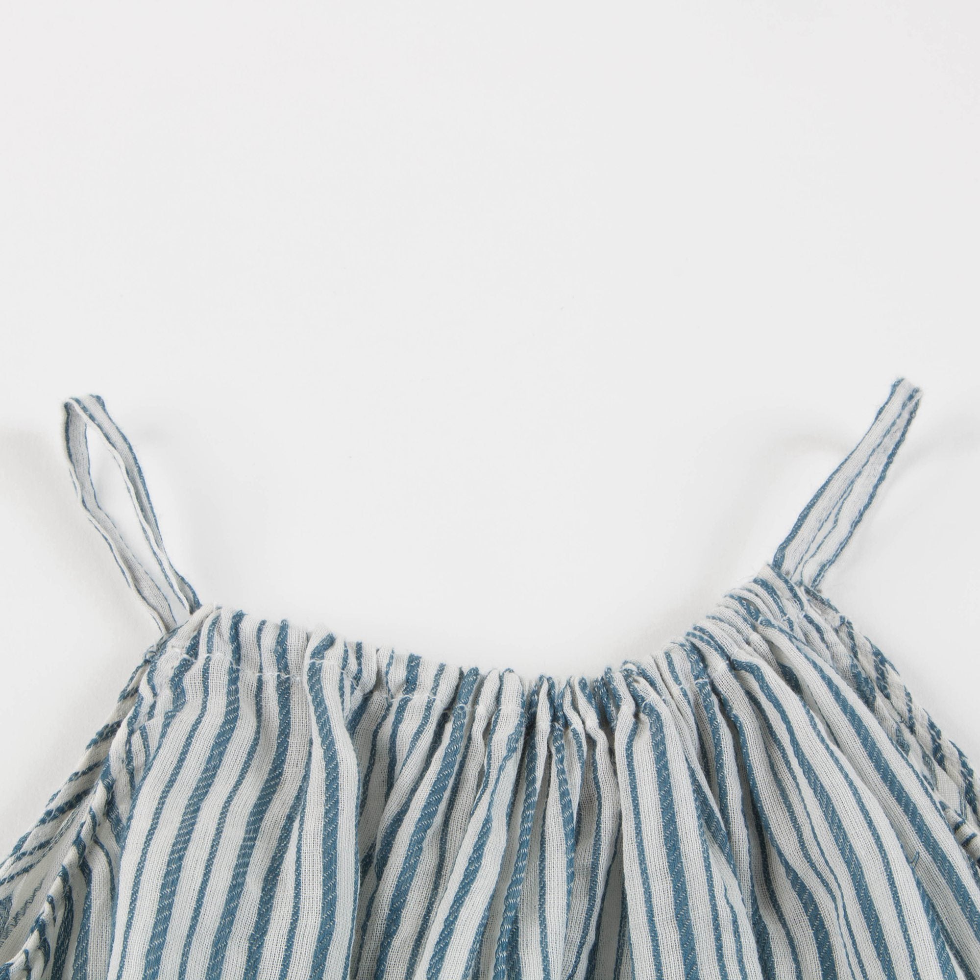 Baby Girls Blue Stripe Woven Dress