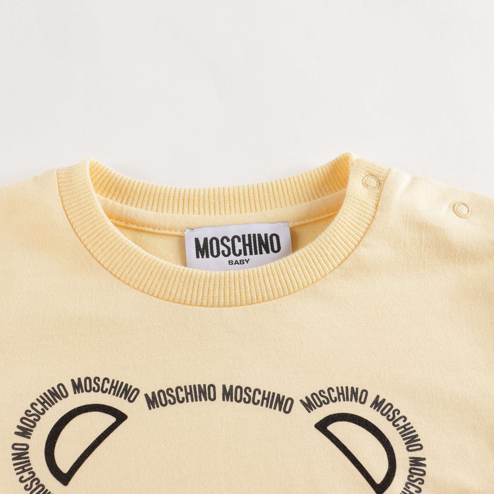 Baby Boys & Girls Yellow Logo Cotton T-Shirt