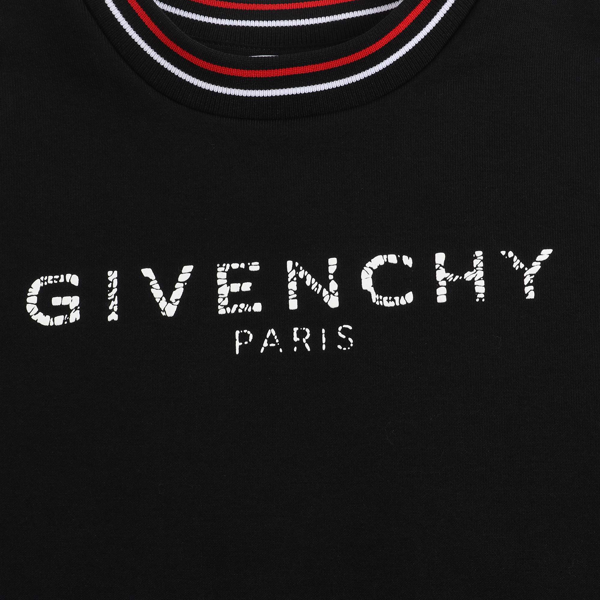 Girls Black Logo Cotton Dress