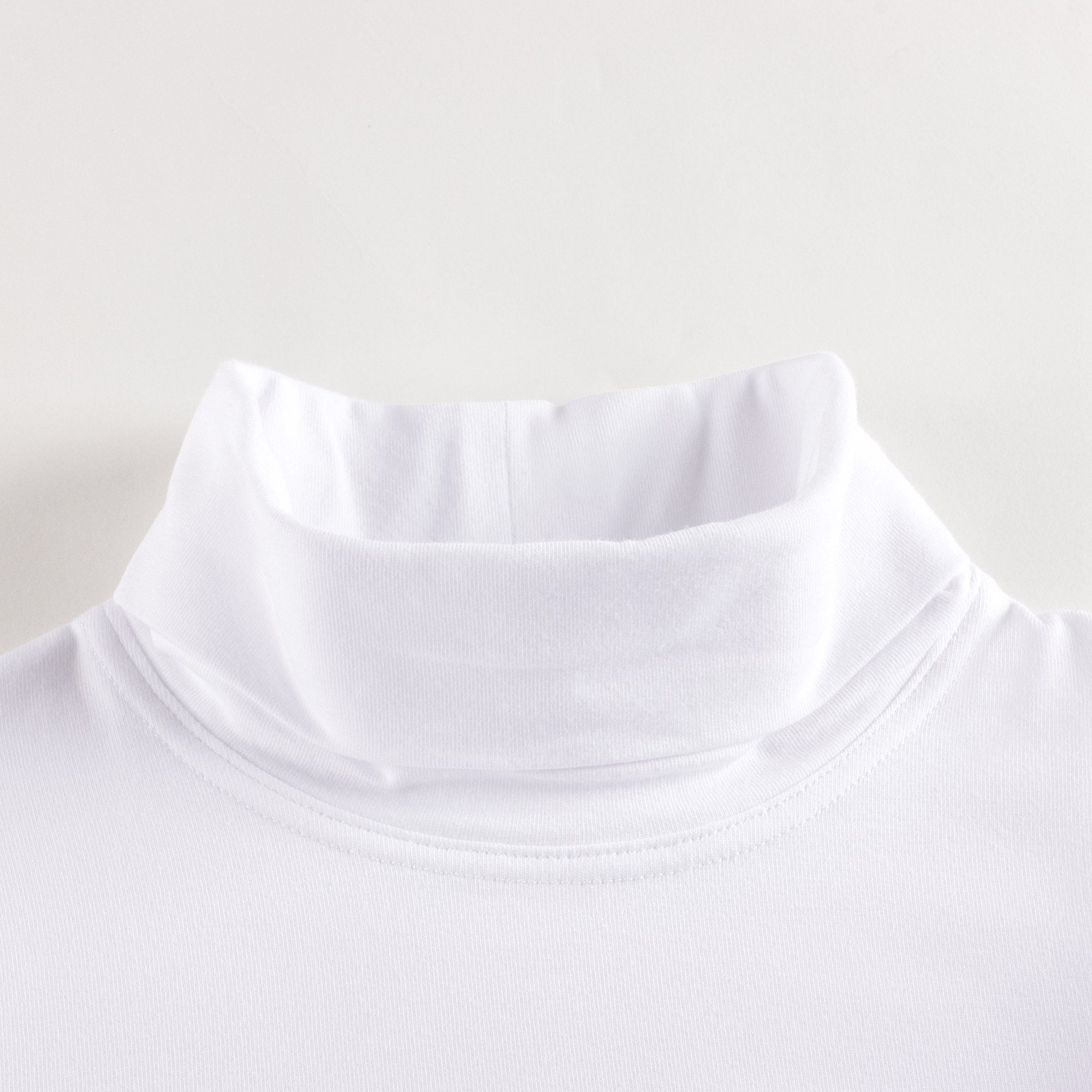 Girls White Cotton T-Shirt