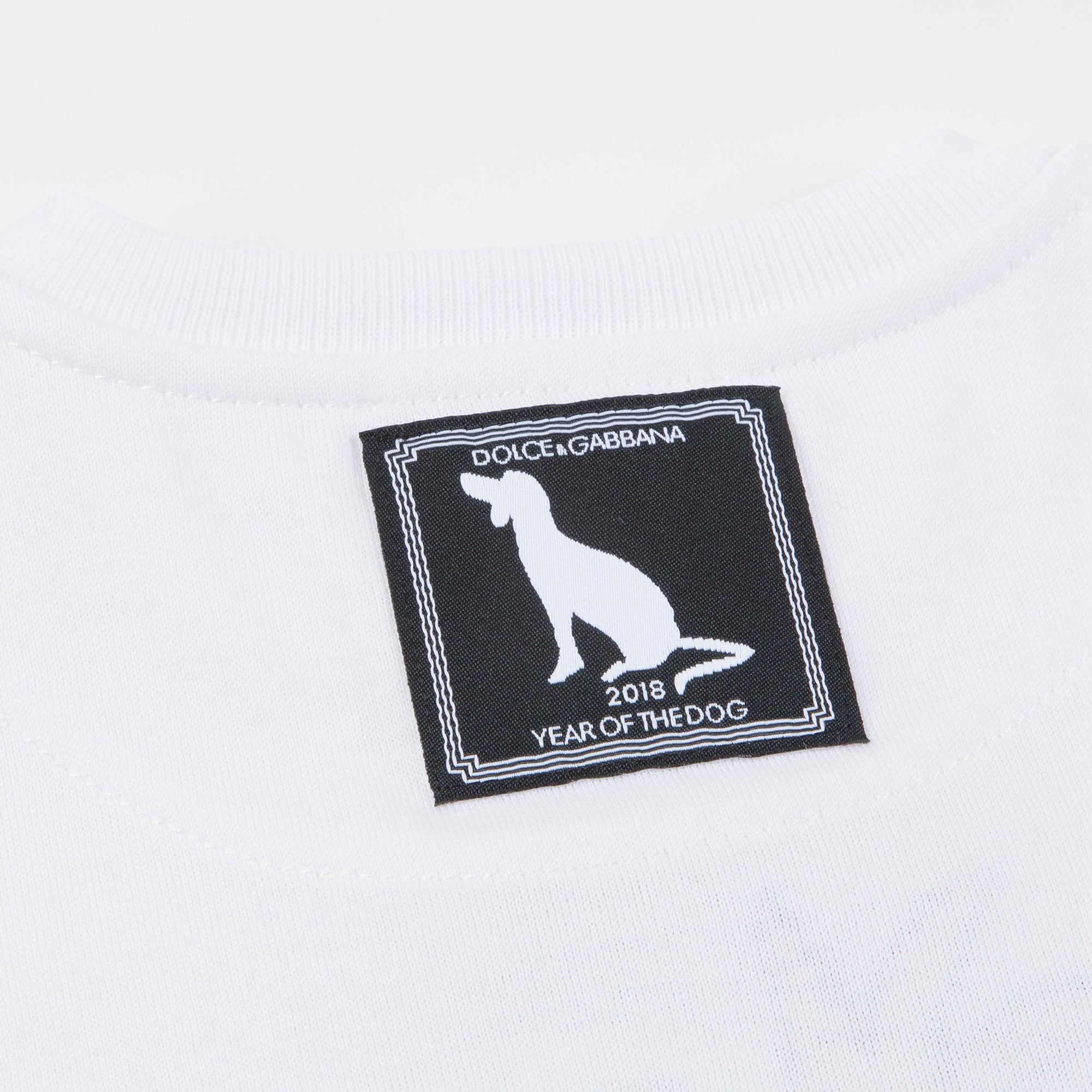 Baby White Dog Printed T-shirt