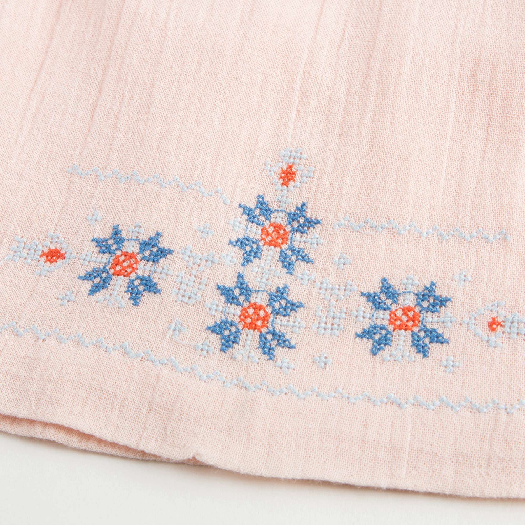 Baby Girls Powder Pink Cotton Dress