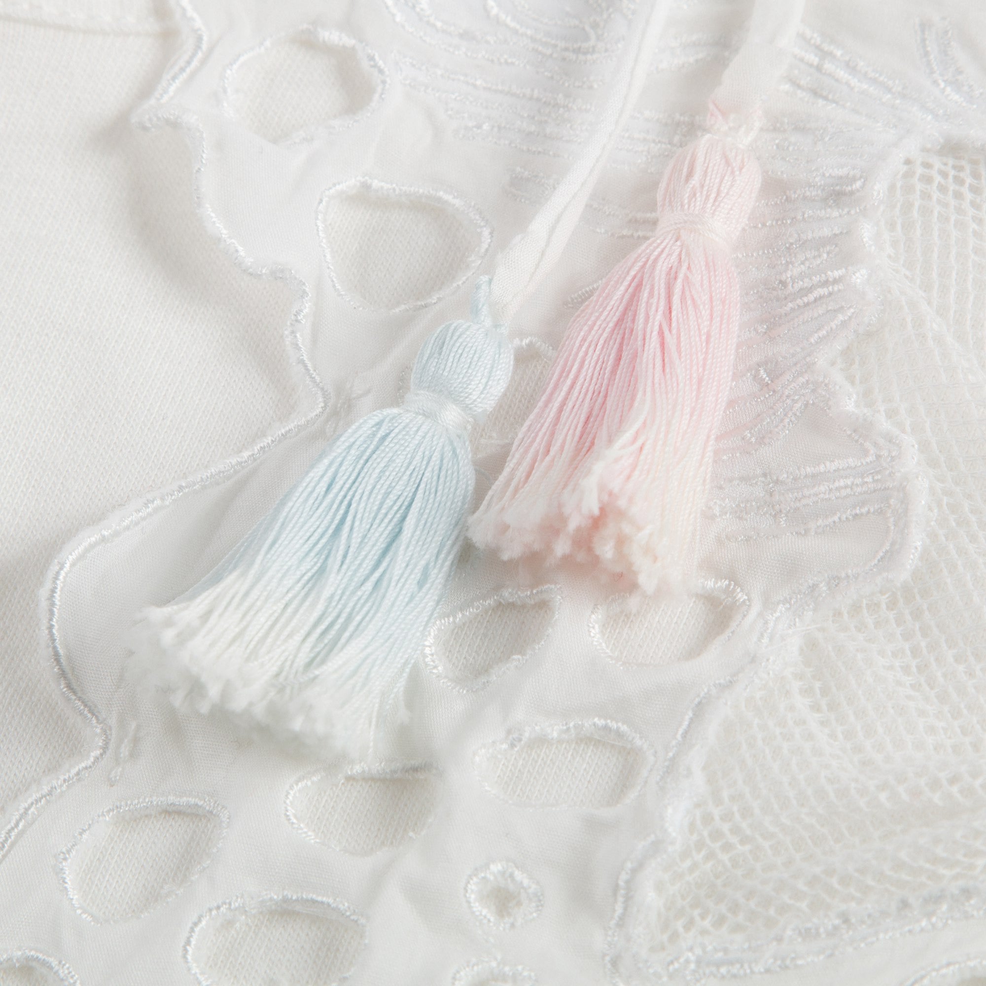 Girls White Butterfly Lace Vest