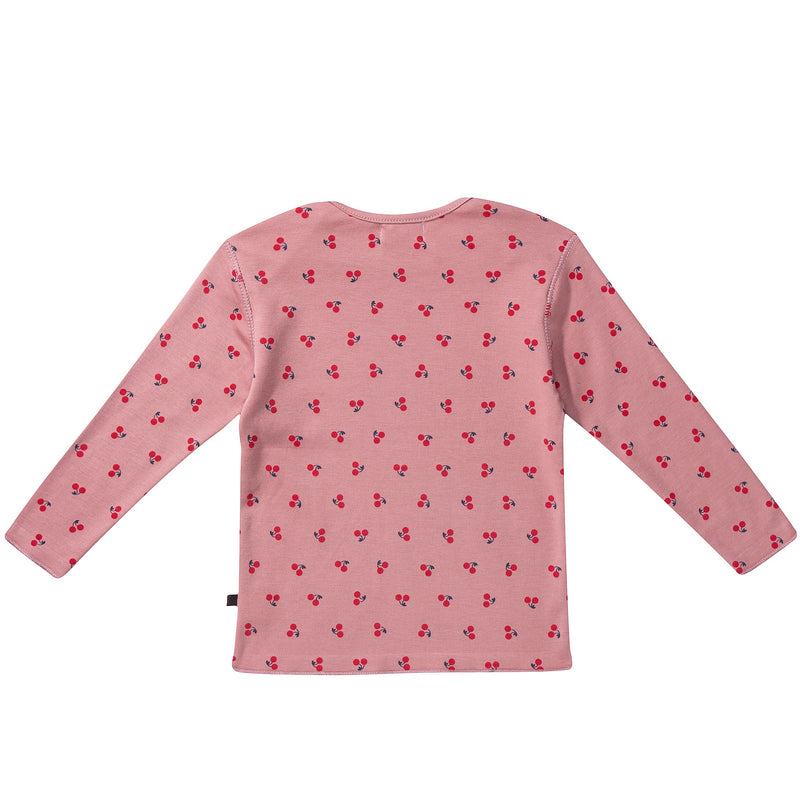 Baby Girls Pink Cherry Cotton T-shirt