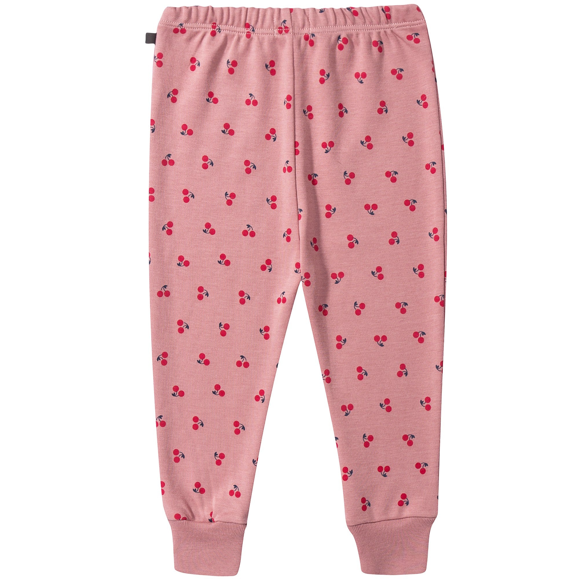 Baby Girls Pink Cherry Cotton Leggings