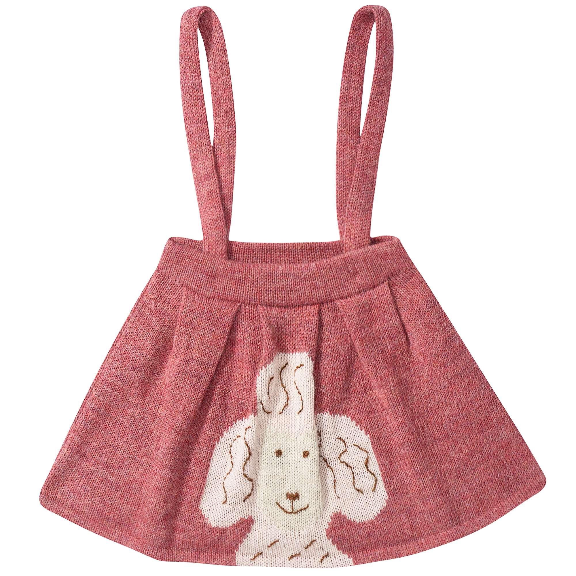 Girls Pink Alpaca Wool Skirt