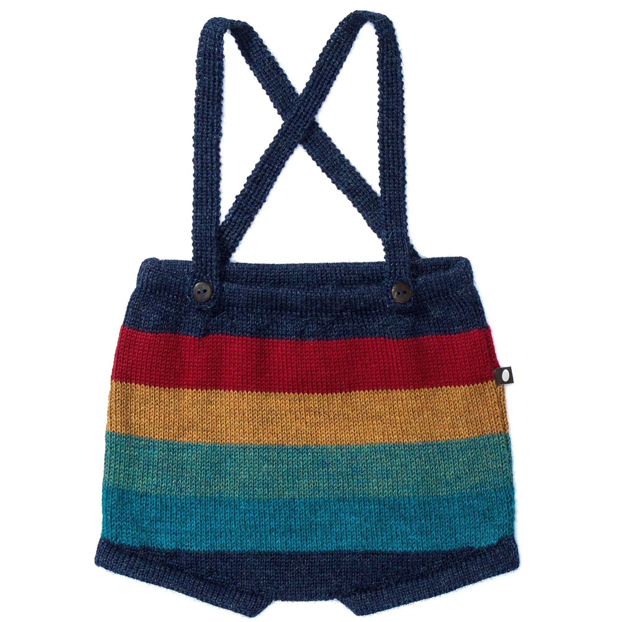 Baby Multicolor Stripes Alpaca Wool Shorts