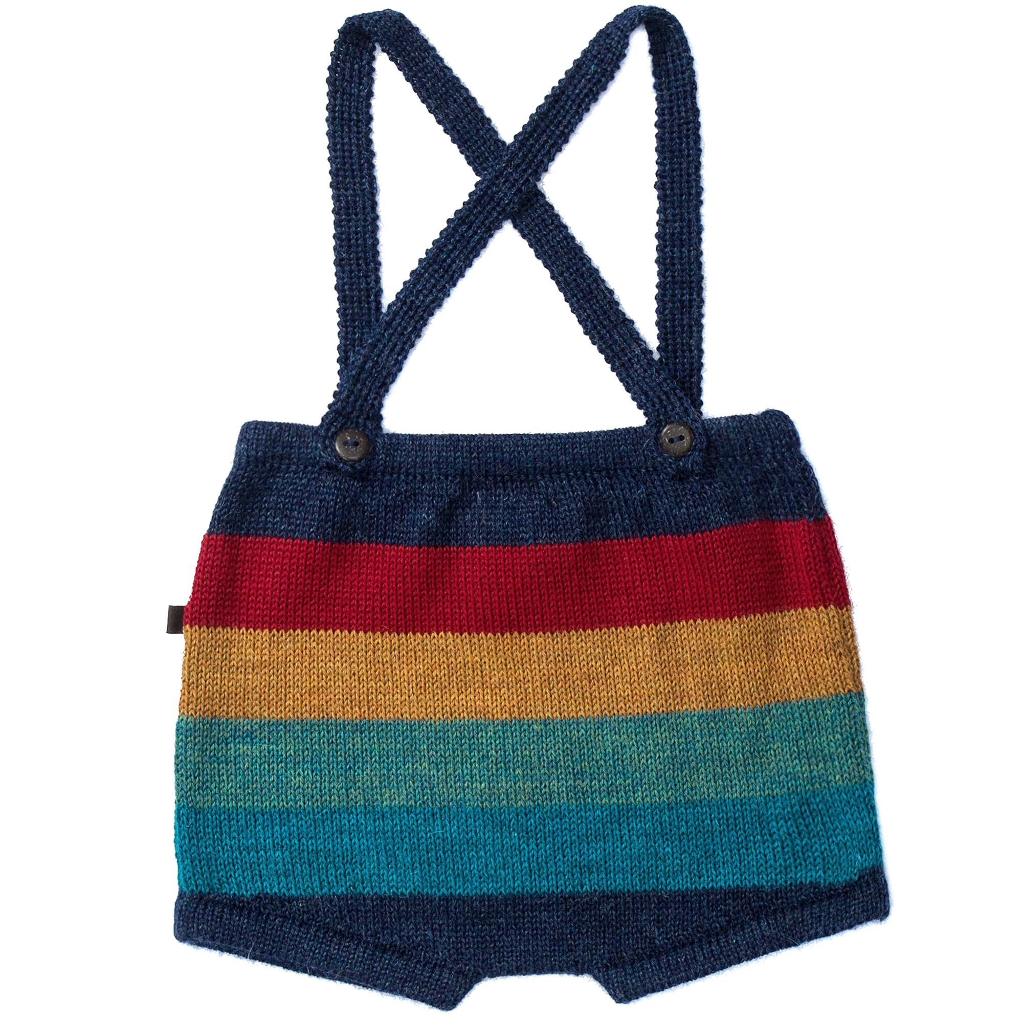 Baby Multicolor Stripes Alpaca Wool Shorts