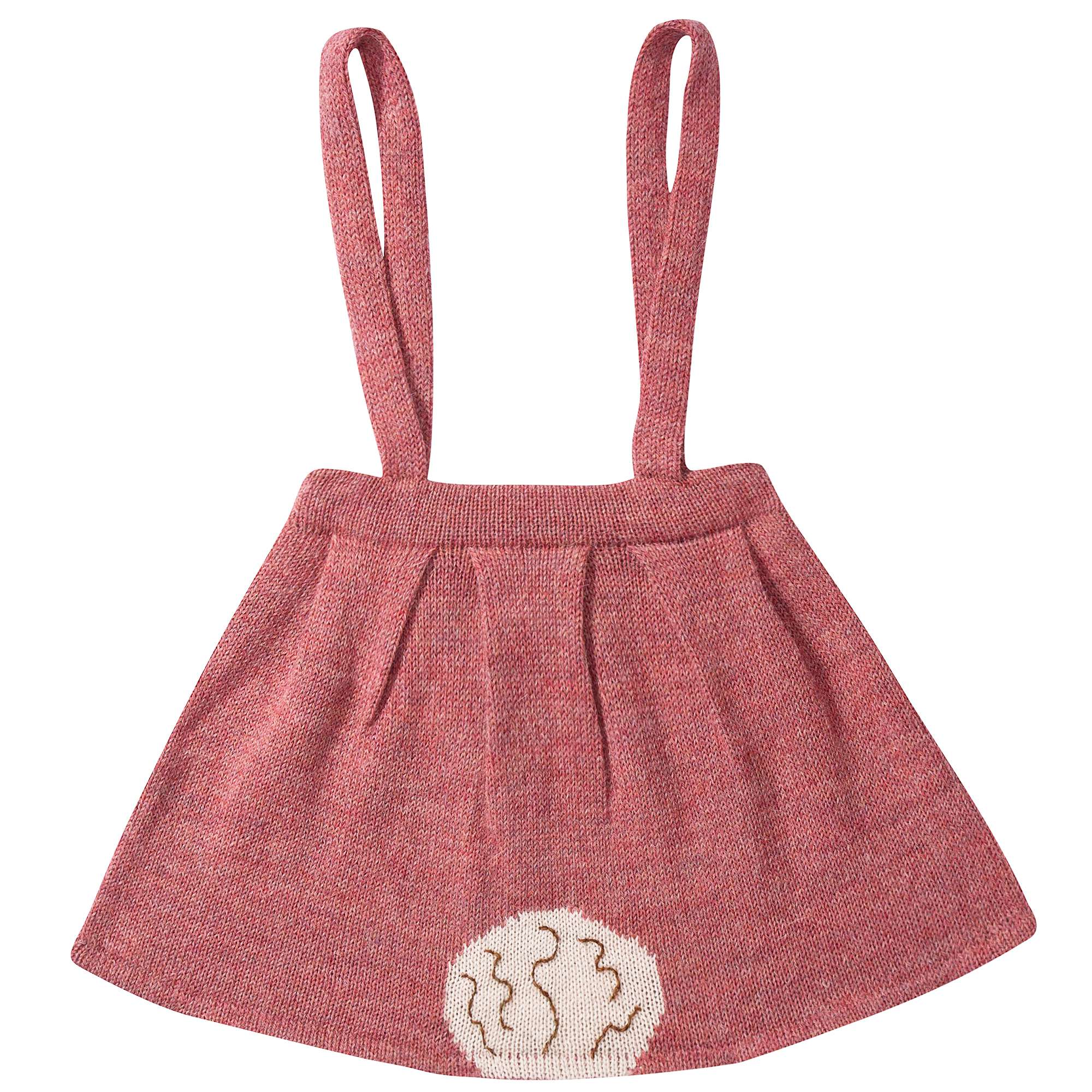 Girls Pink Alpaca Wool Skirt