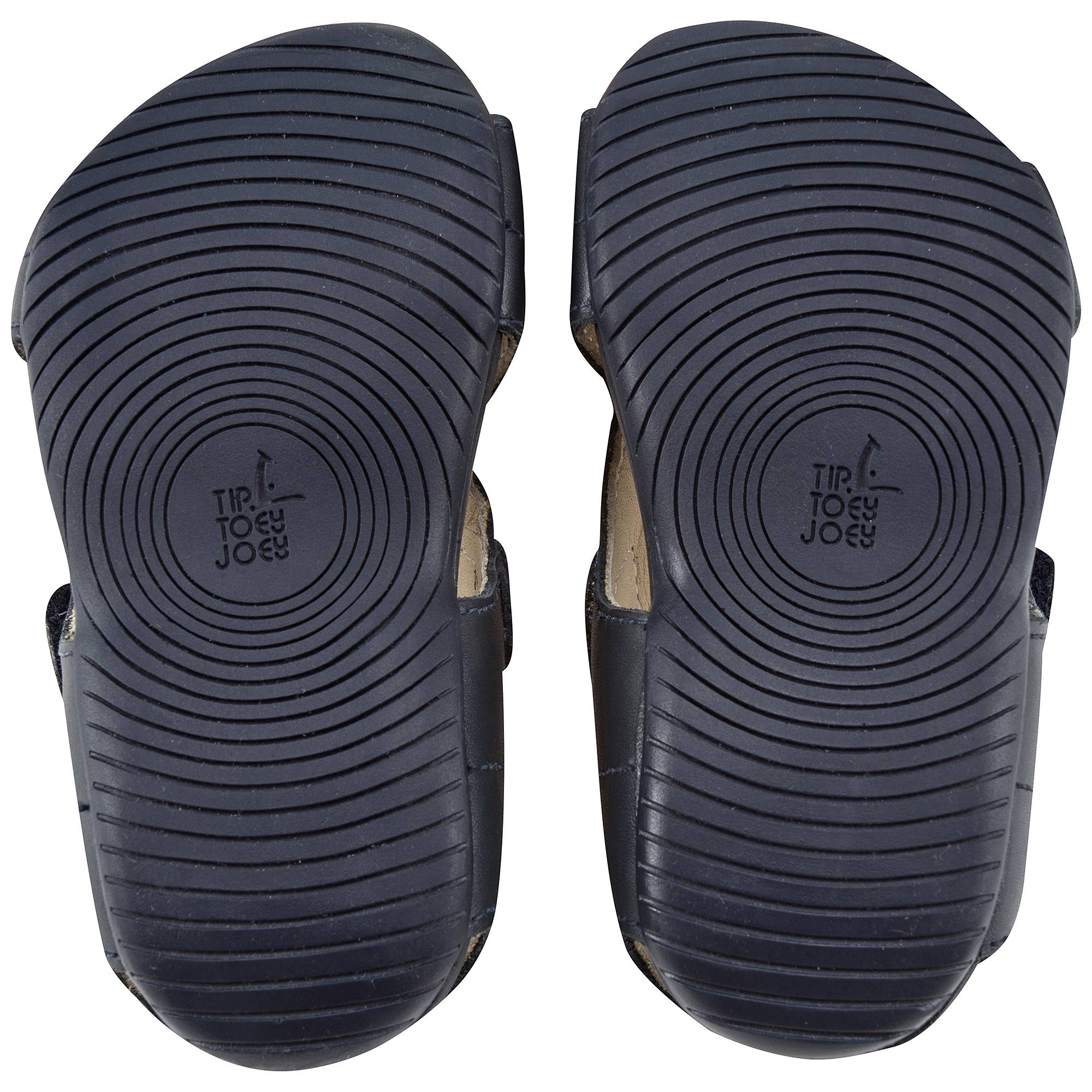 Boys Navy Leather Sandal