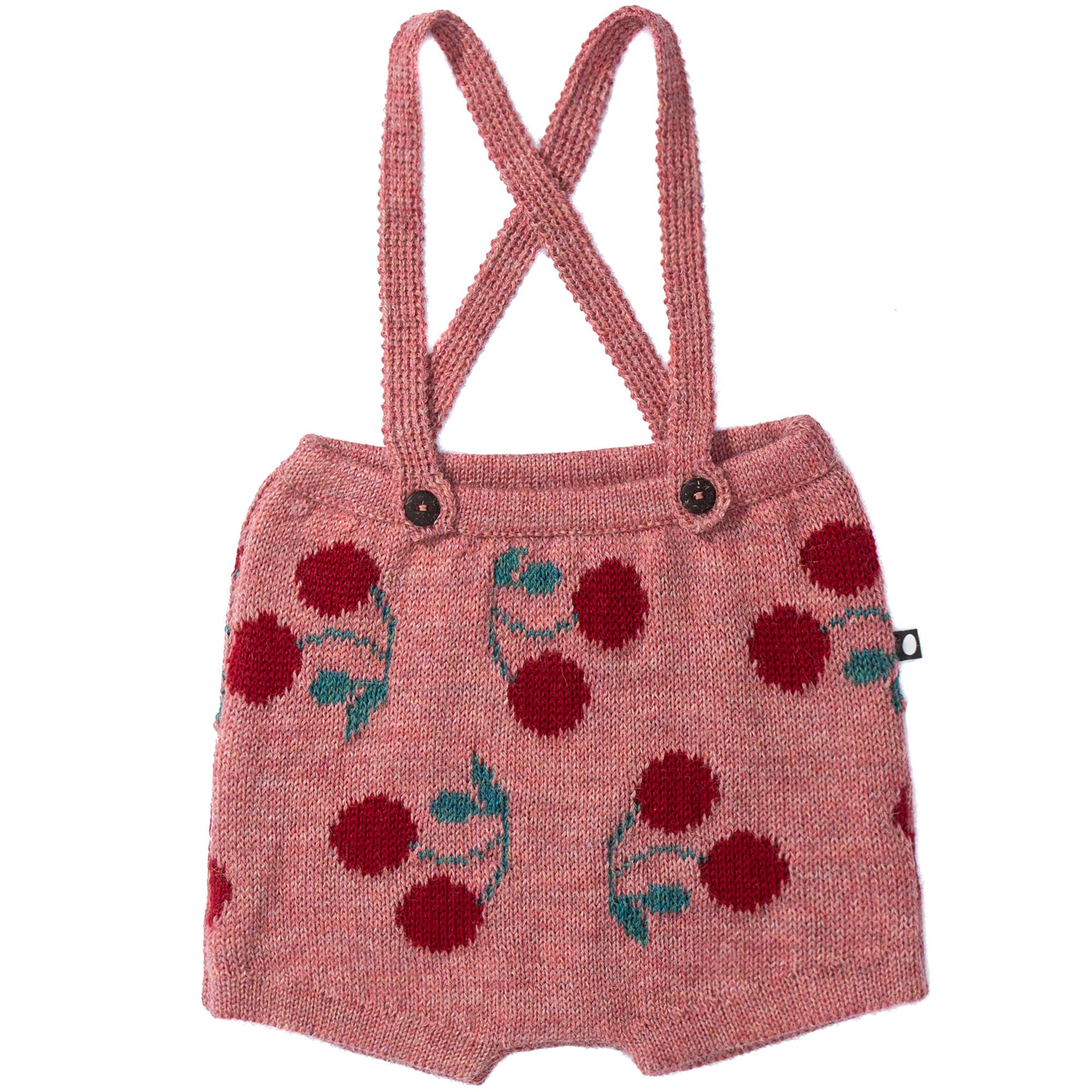 Baby Rose Pink Cherry Alpaca Wool Shorts
