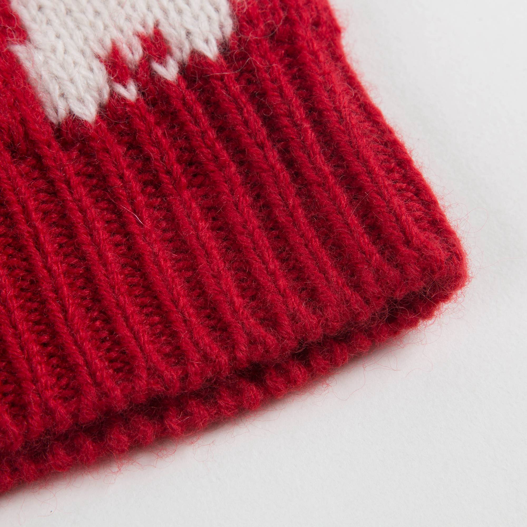 Baby Girls Red Wool Base Fabric Hat