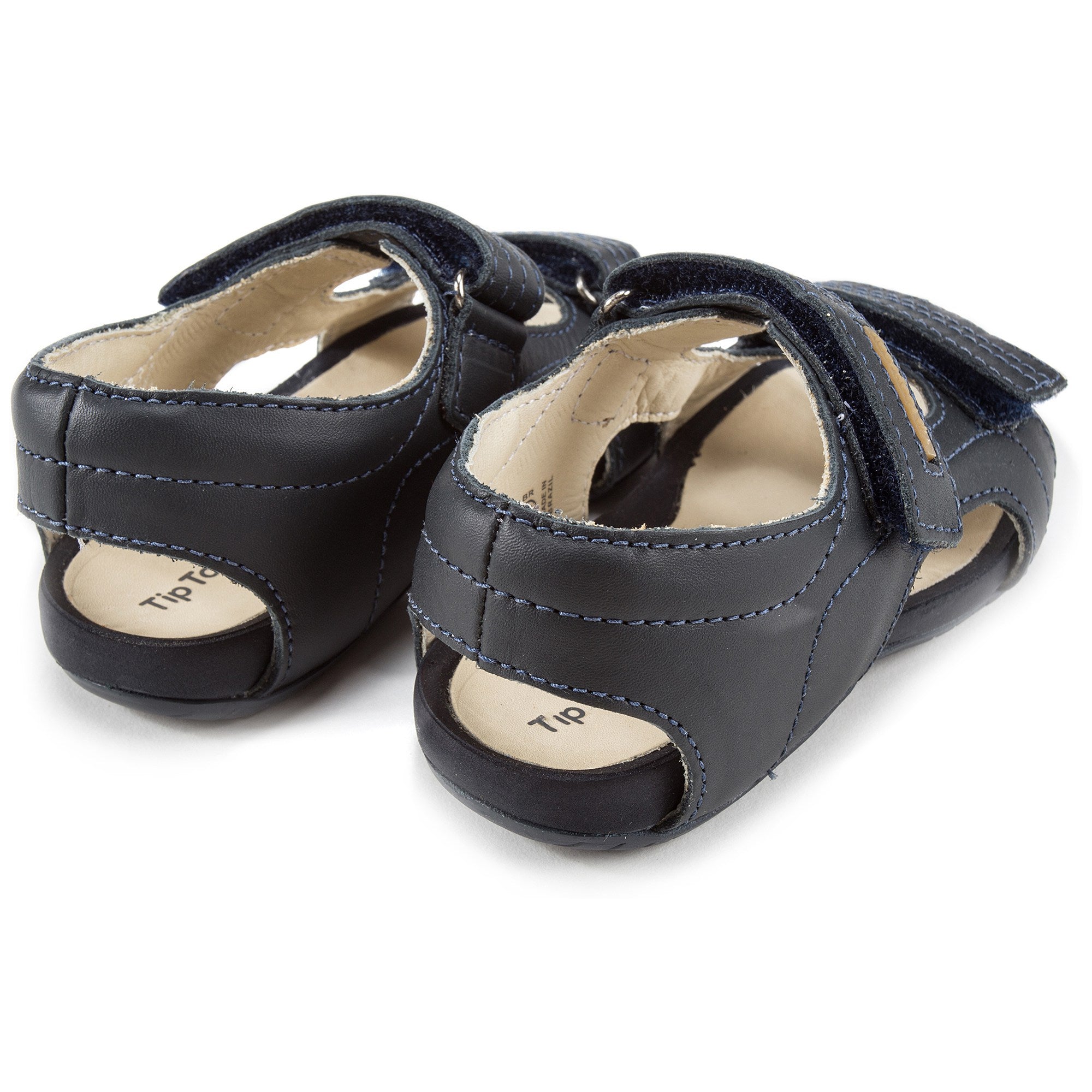 Boys Navy Leather Sandal