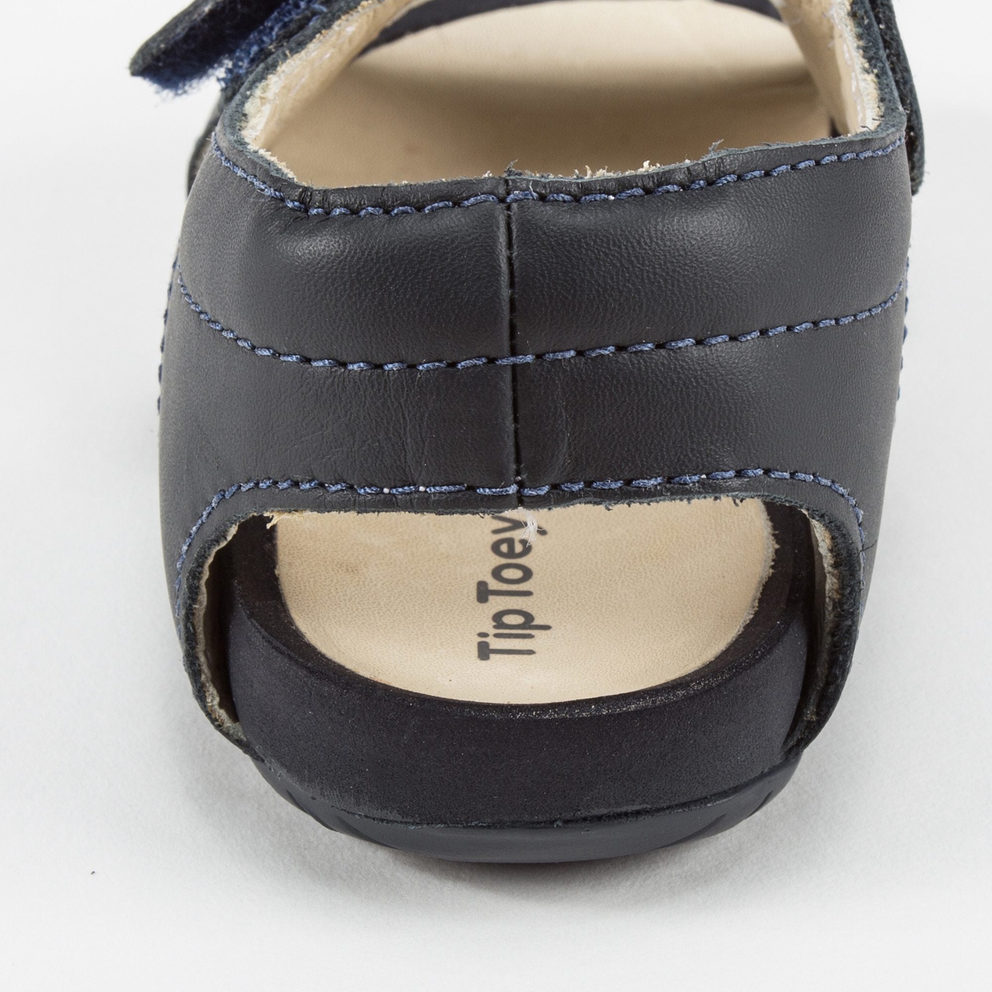 Boys Navy Leather Sandal