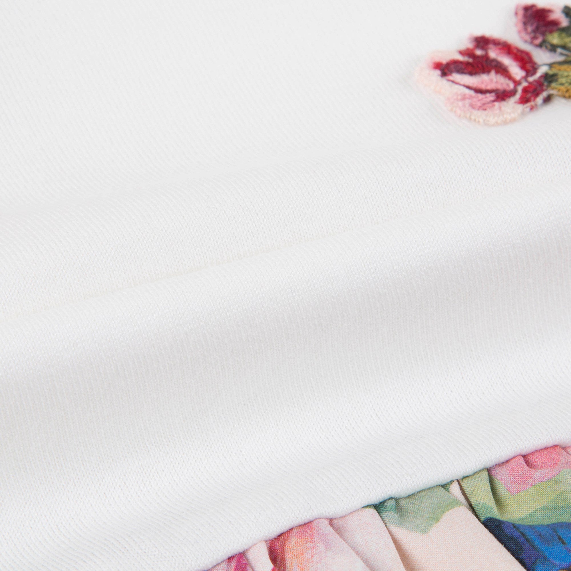 Baby Girls Lvory & Pink Roses Shortie
