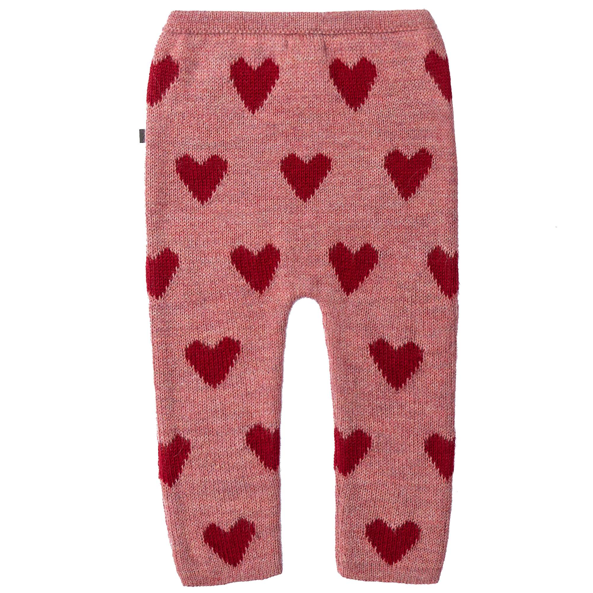 Baby Rose Pink Heart Alpaca Wool Trousers