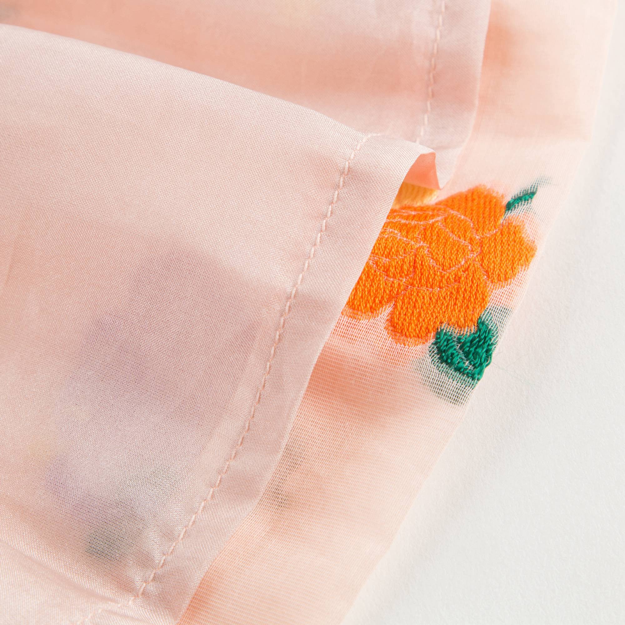 Girls Pale Pink Flowers Skirt