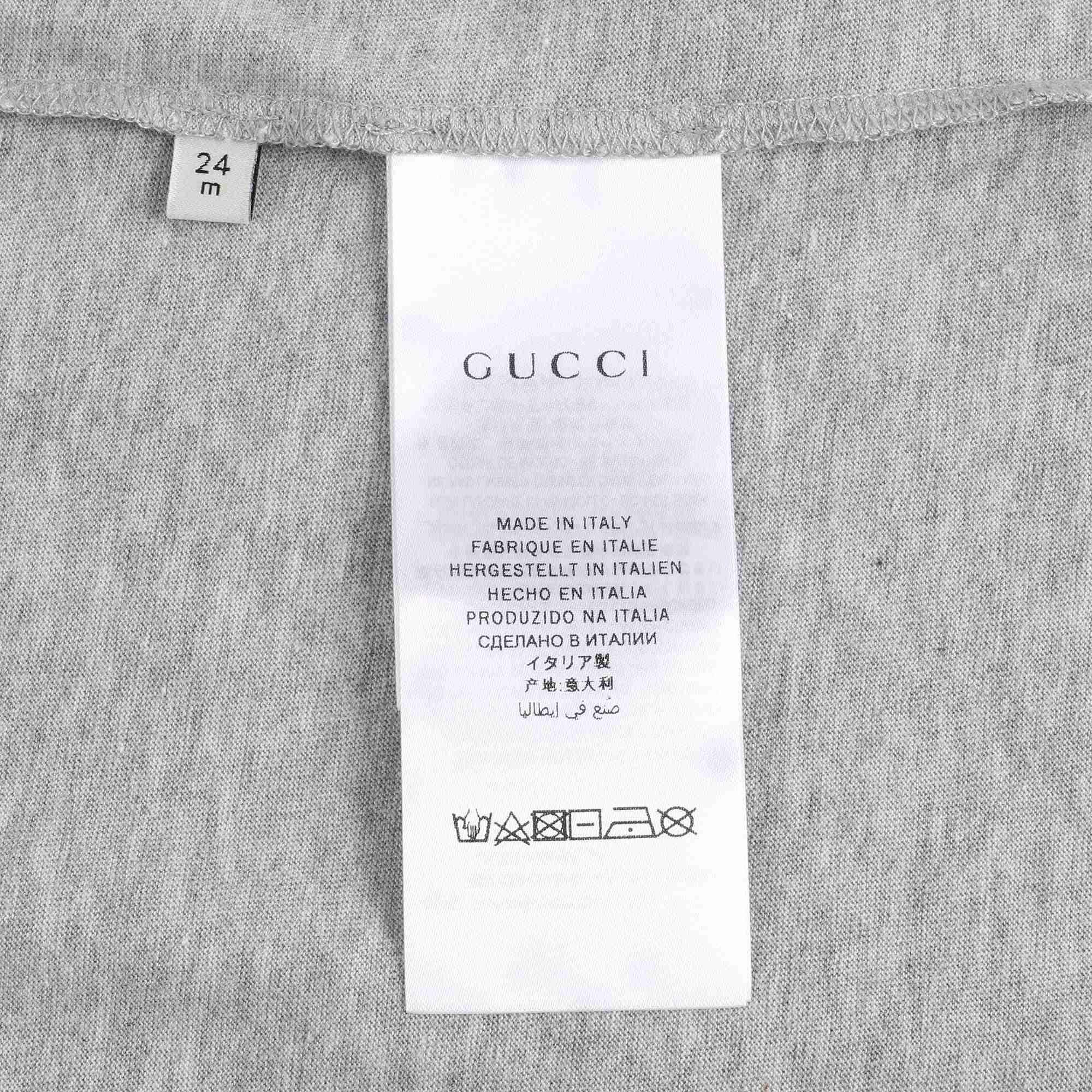 Baby Boys Grey Printed Cotton T-shirt