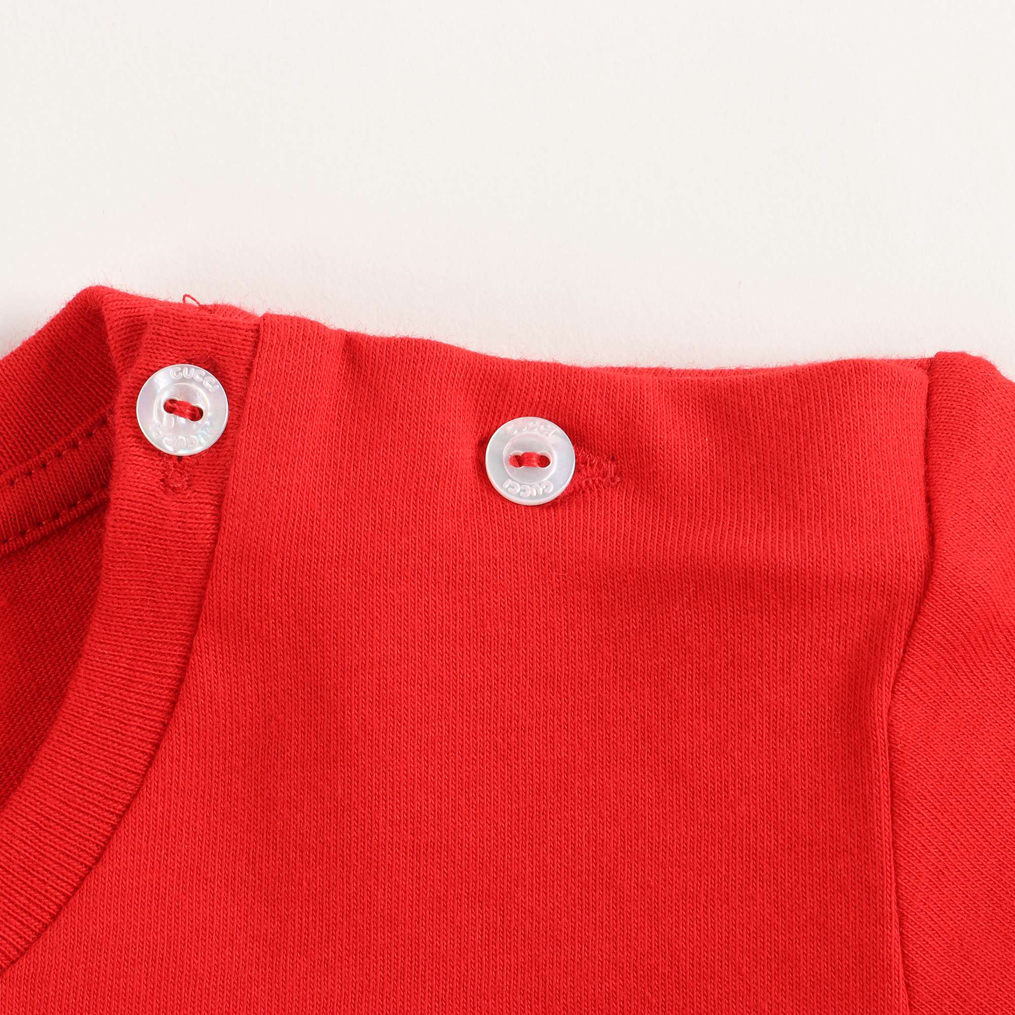 Baby Girls Red Printed Cotton T-shirt