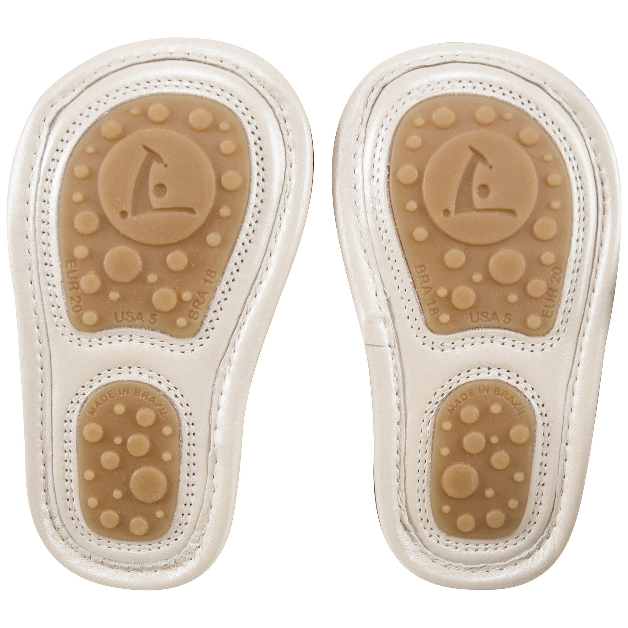 Baby Girls  Antique White Holes Leather Sandal