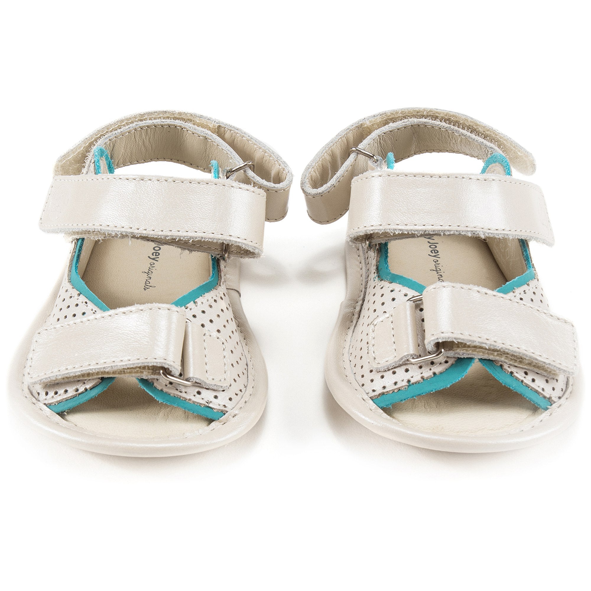 Baby Girls  Antique White Holes Leather Sandal