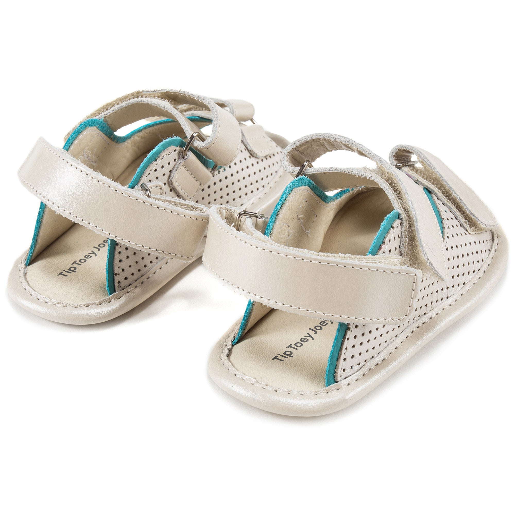 Baby Girls  Antique White Holes Leather Sandal