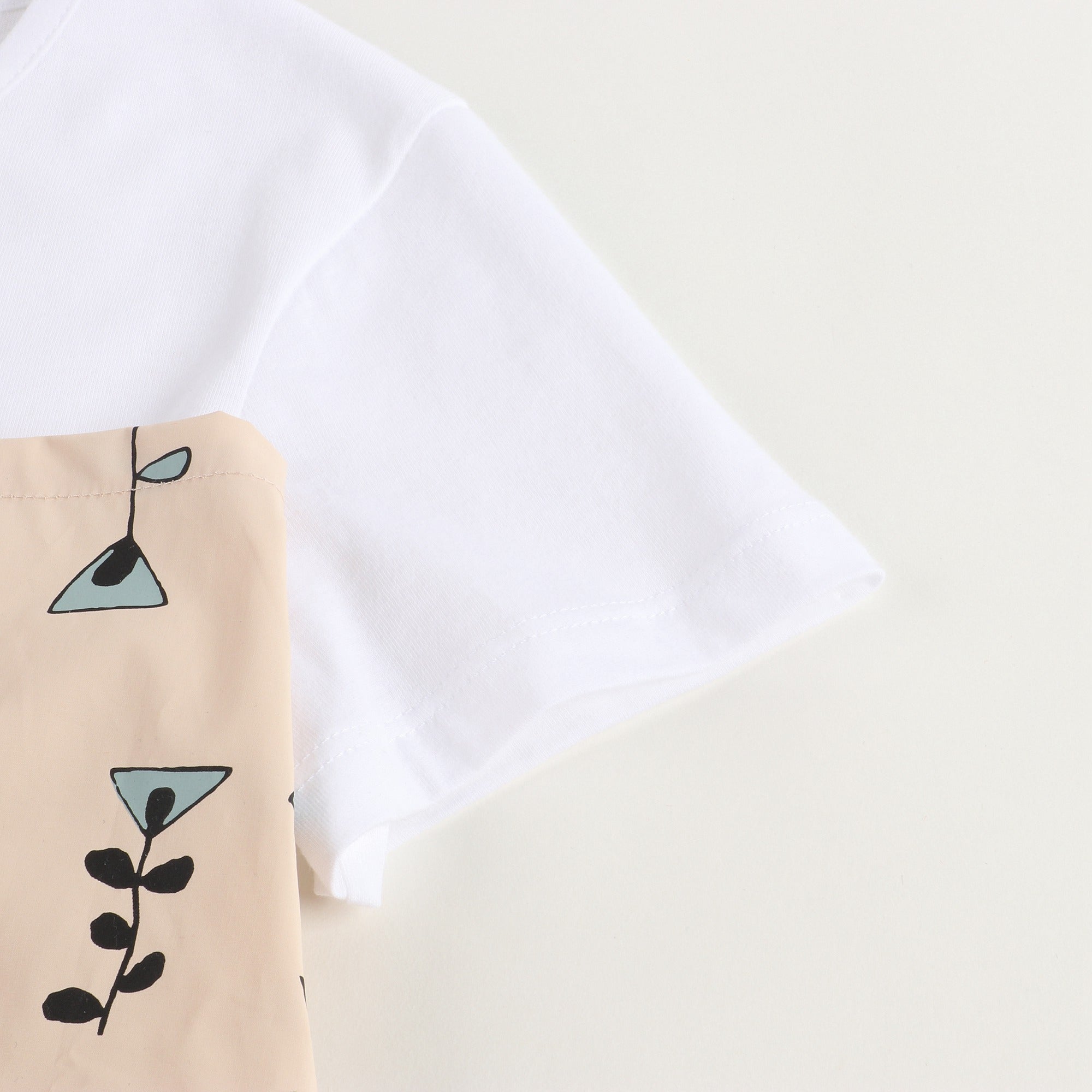 Girls White Cotton T-shirt