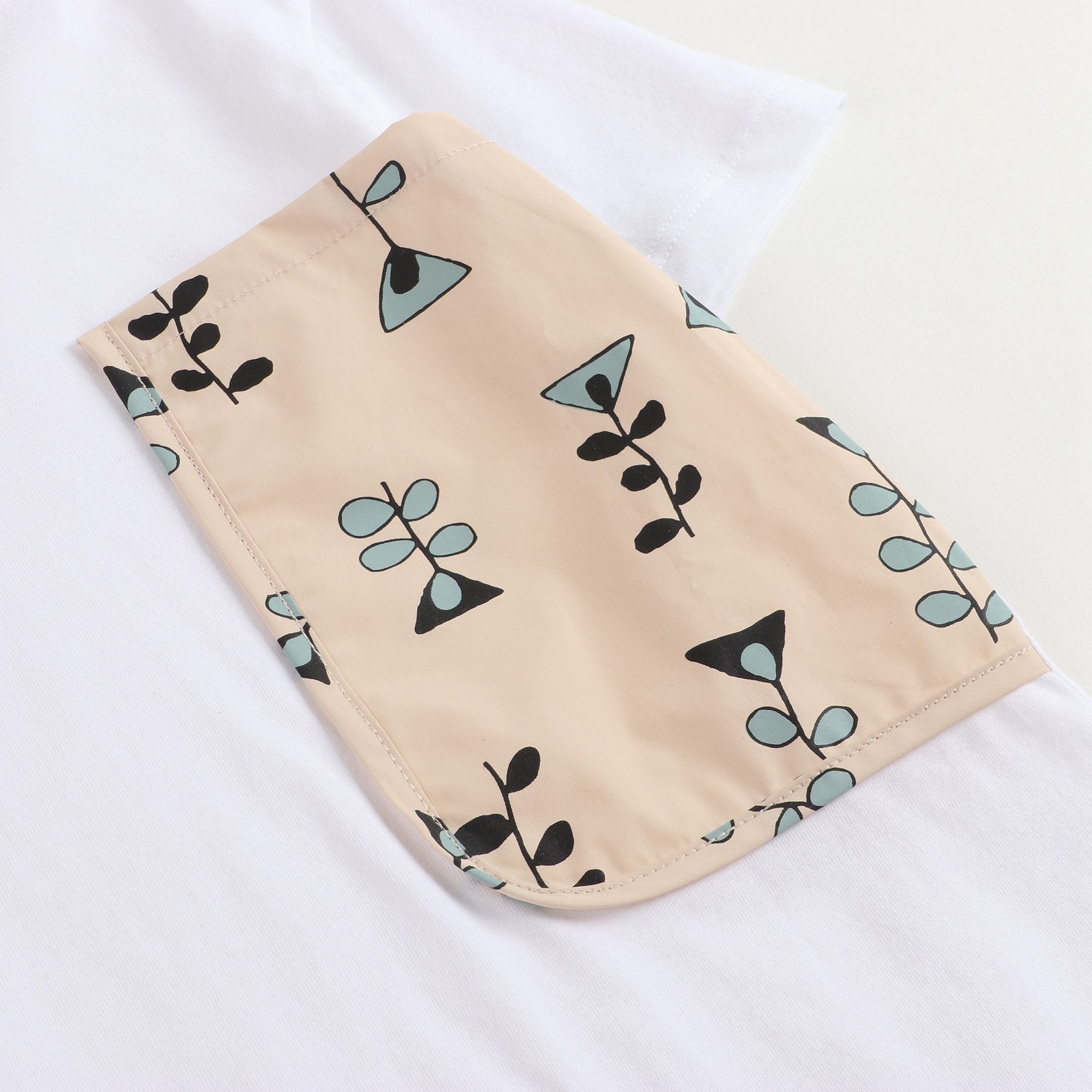 Girls White Cotton T-shirt
