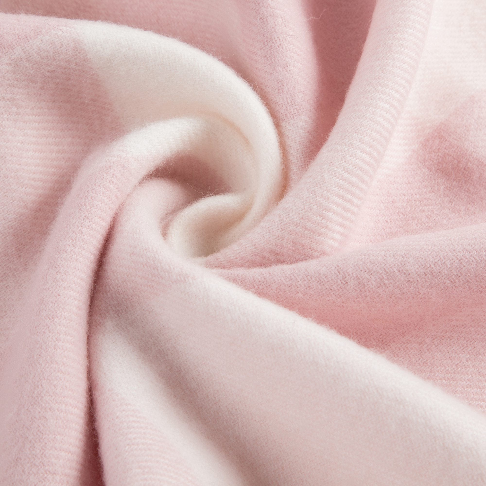 Girls Powder Pink Checked Wool Scarf
