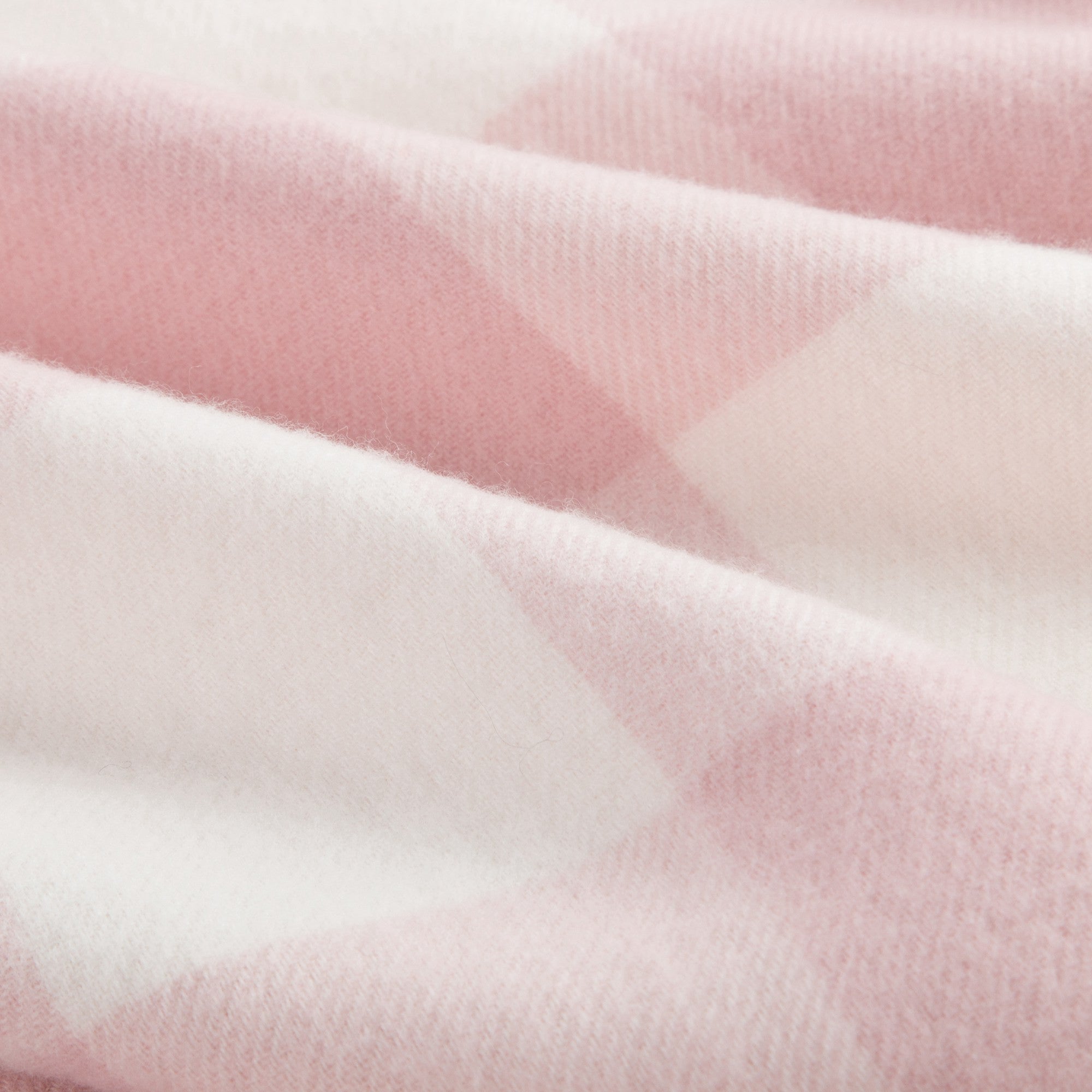 Girls Powder Pink Checked Wool Scarf