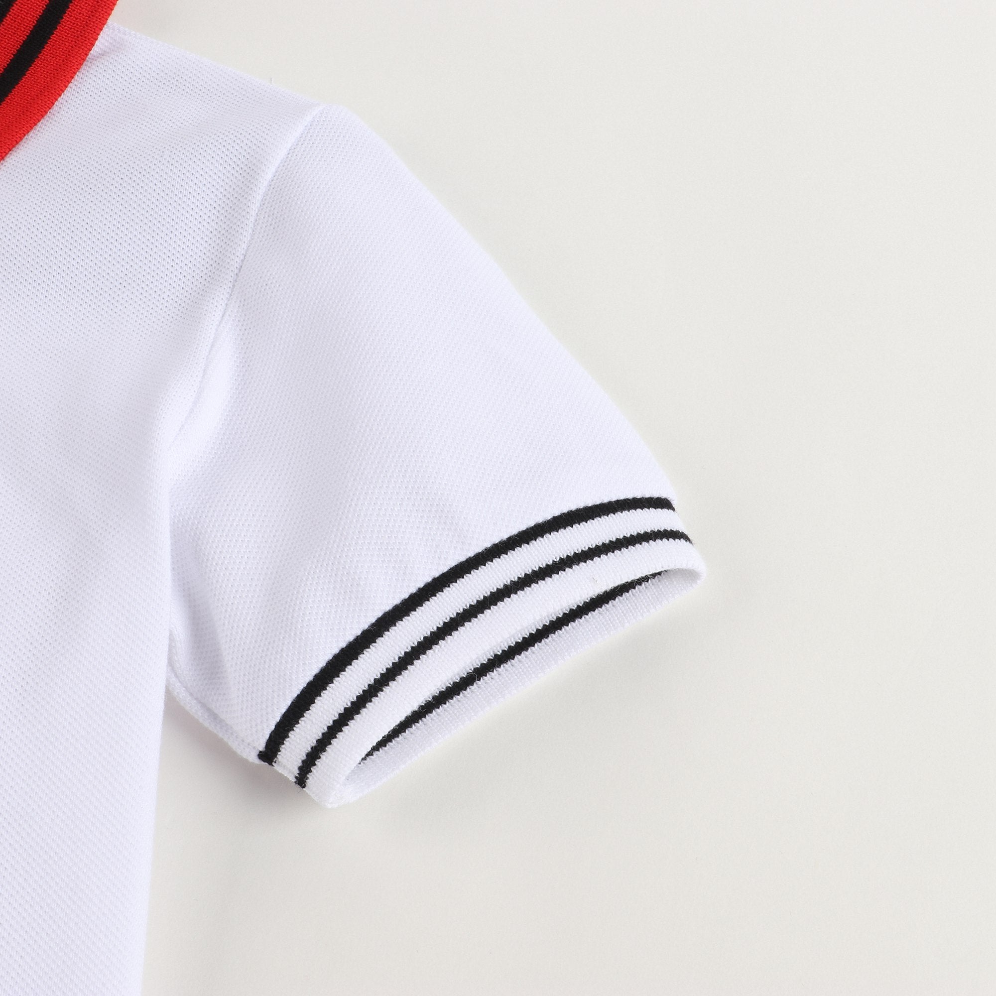 Boys White Cotton Polo Shirt